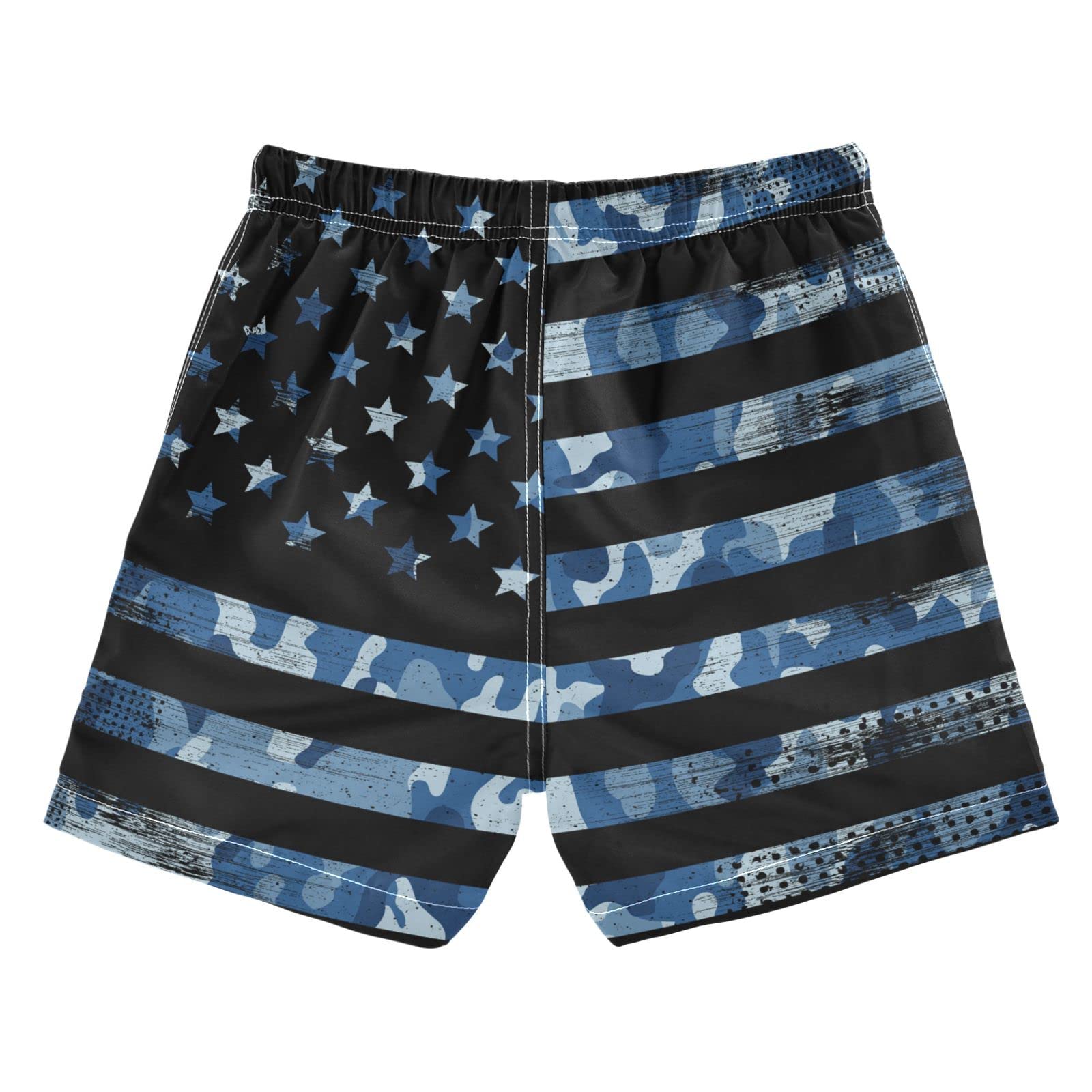 **Senya Boys Swim Trunks - USA Flag & Desert Camo Beach Board Shorts for Kids & Toddlers | Quick-Dry, Comfortable Swimwear for Pool, Beach & Summer Activities**