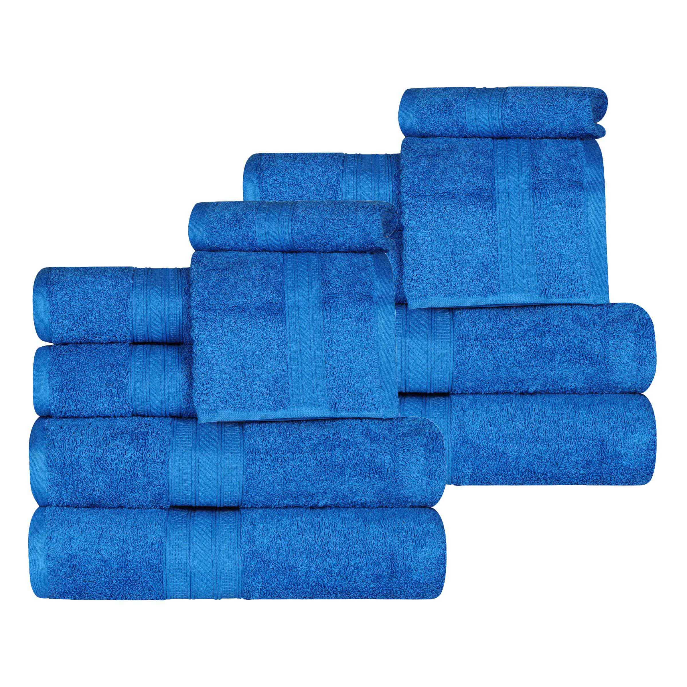 Premium Atlas Cotton Plush Heavyweight Luxury 12-Piece Bath Towel Set - Ultra Soft & Absorbent for Spa, Hotel, and Home Use