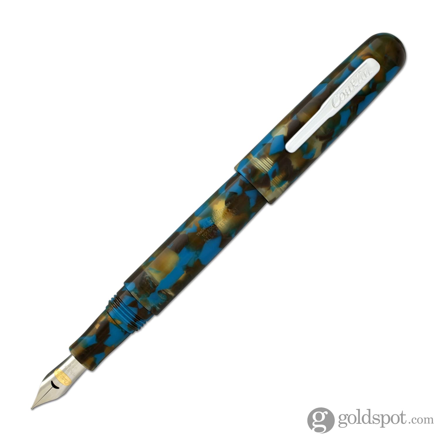 Conklin All American Fountain Pen - Southwest Turquoise Blue | Premium Writing Instrument for Calligraphy, Journaling & Gifts | Smooth Nib for Professionals & Pen Enthusiasts