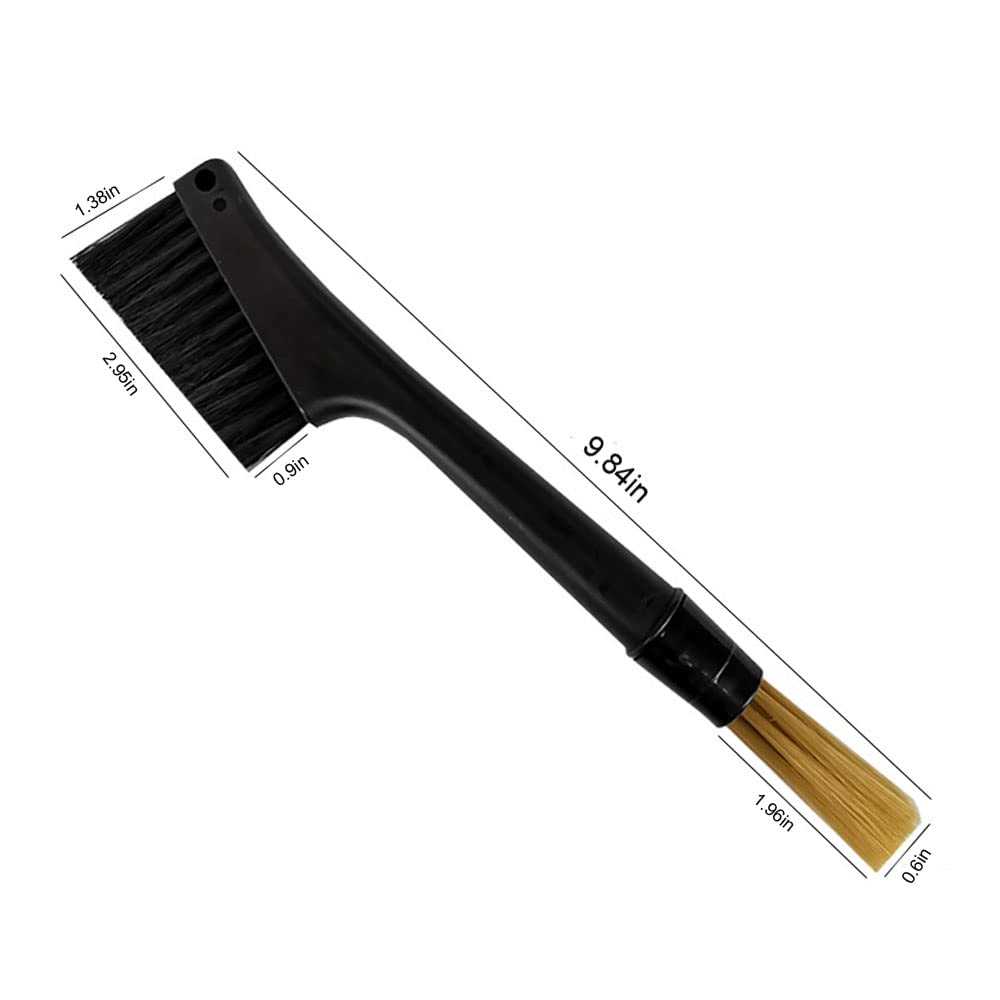 **Coffee Machine Cleaning Brush - Dual Head Espresso & Grinder Cleaning Tool for Barista & Home Kitchen - Perfect for Bean, Grain & Tabletop Cleaning**    *(Use: Ideal for daily espresso machine maintenance, coffee grinder cleaning, and kitchen countertop dusting.)*