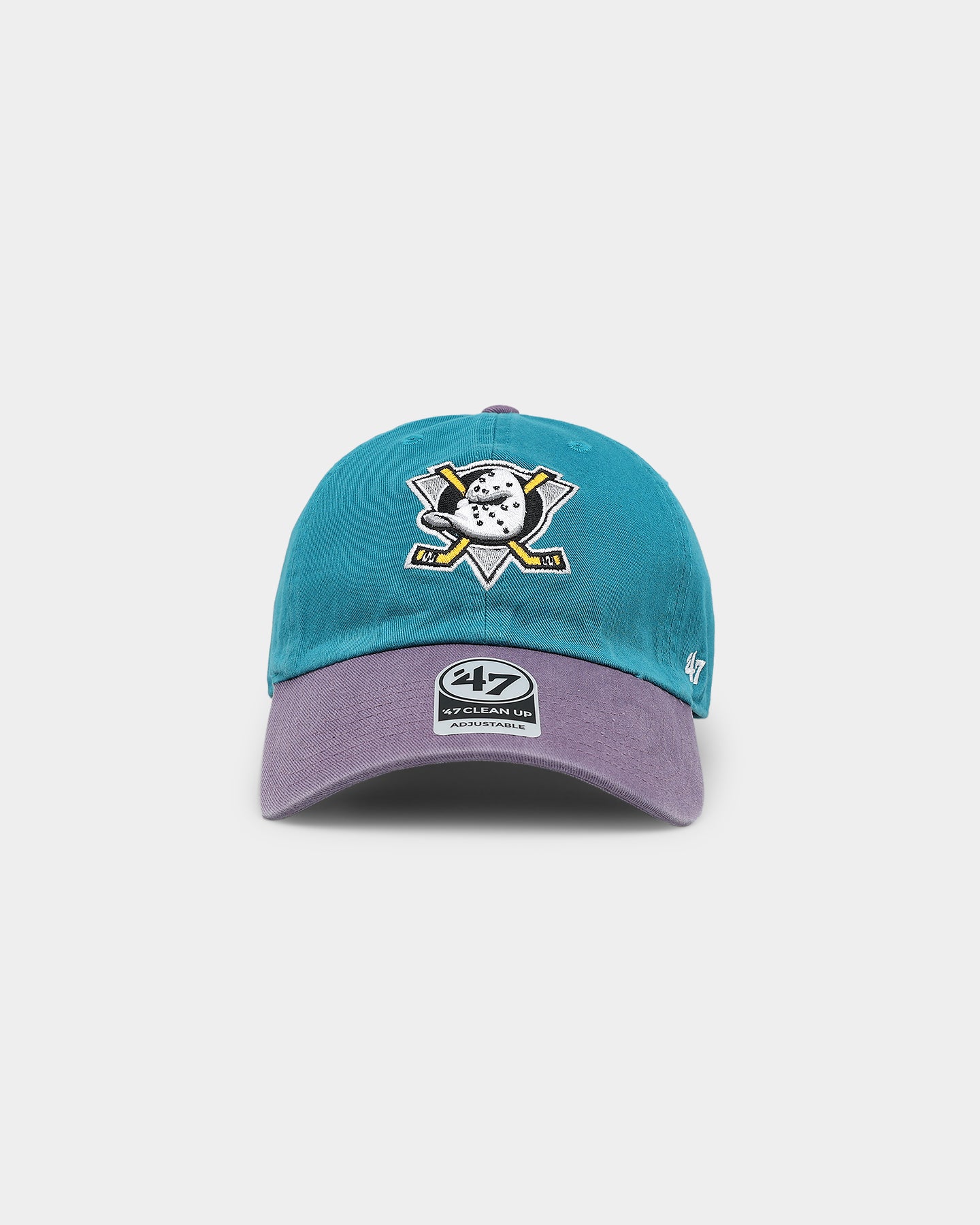 47 Brand Anaheim Ducks Vintage 47 Clean Up Strapback Dark Teal Snapback Hat - Official NHL Hockey Cap for Men & Women - Perfect for Sports Fans, Game Day & Casual Wear