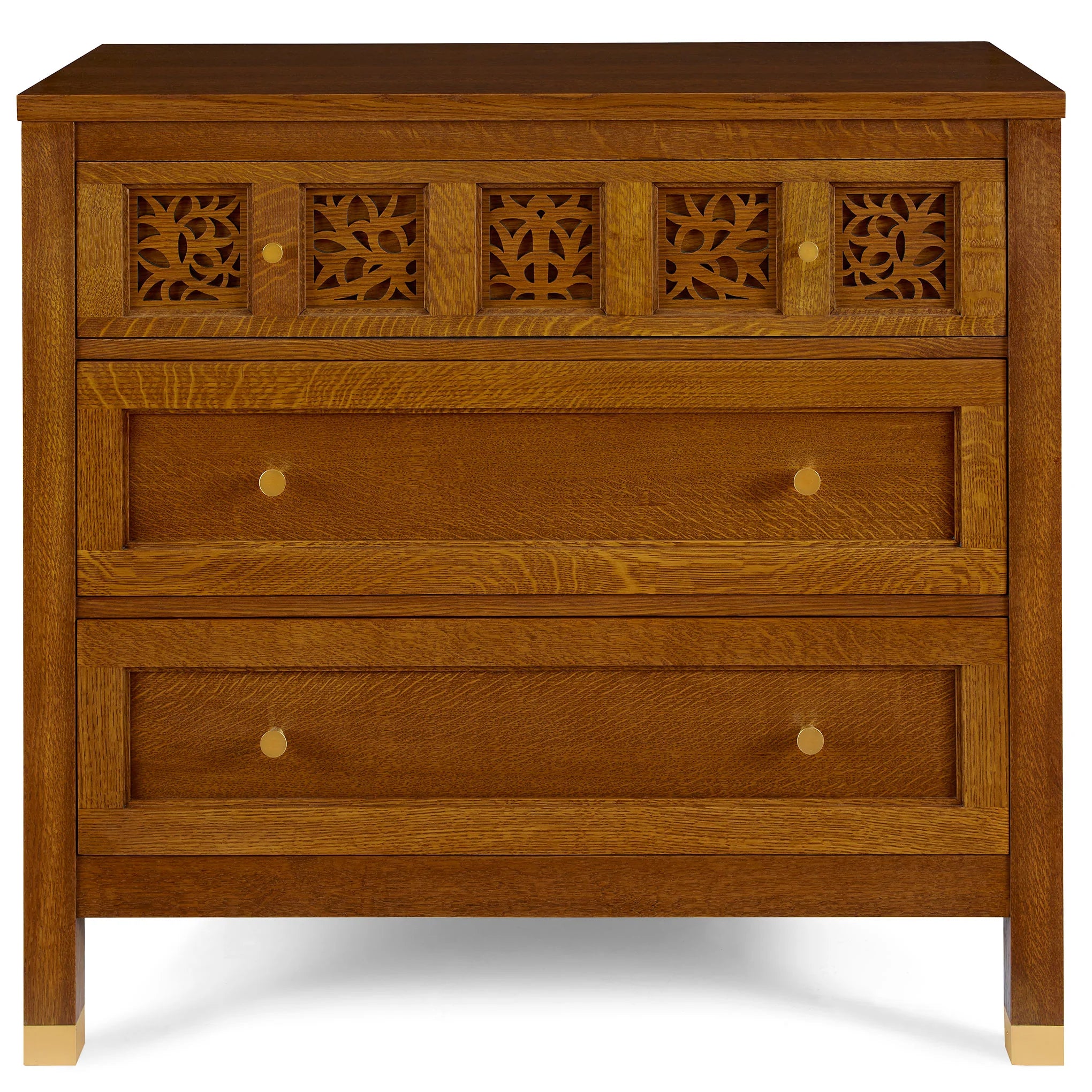 Surrey Hills 3-Drawer Wooden Chest - Stylish Storage Solution for Bedroom, Living Room & Office Organization