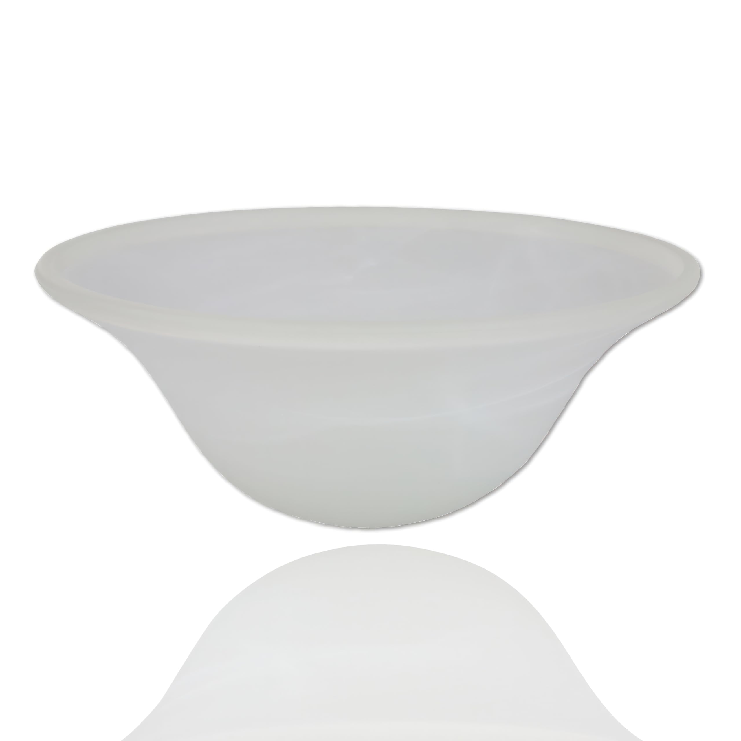 LIGHTACCENTS Alabaster White Glass Lamp Shade Replacement for Floor Lamps - Elegant Light Fixture Cover - Perfect for Living Room, Bedroom & Office Decor