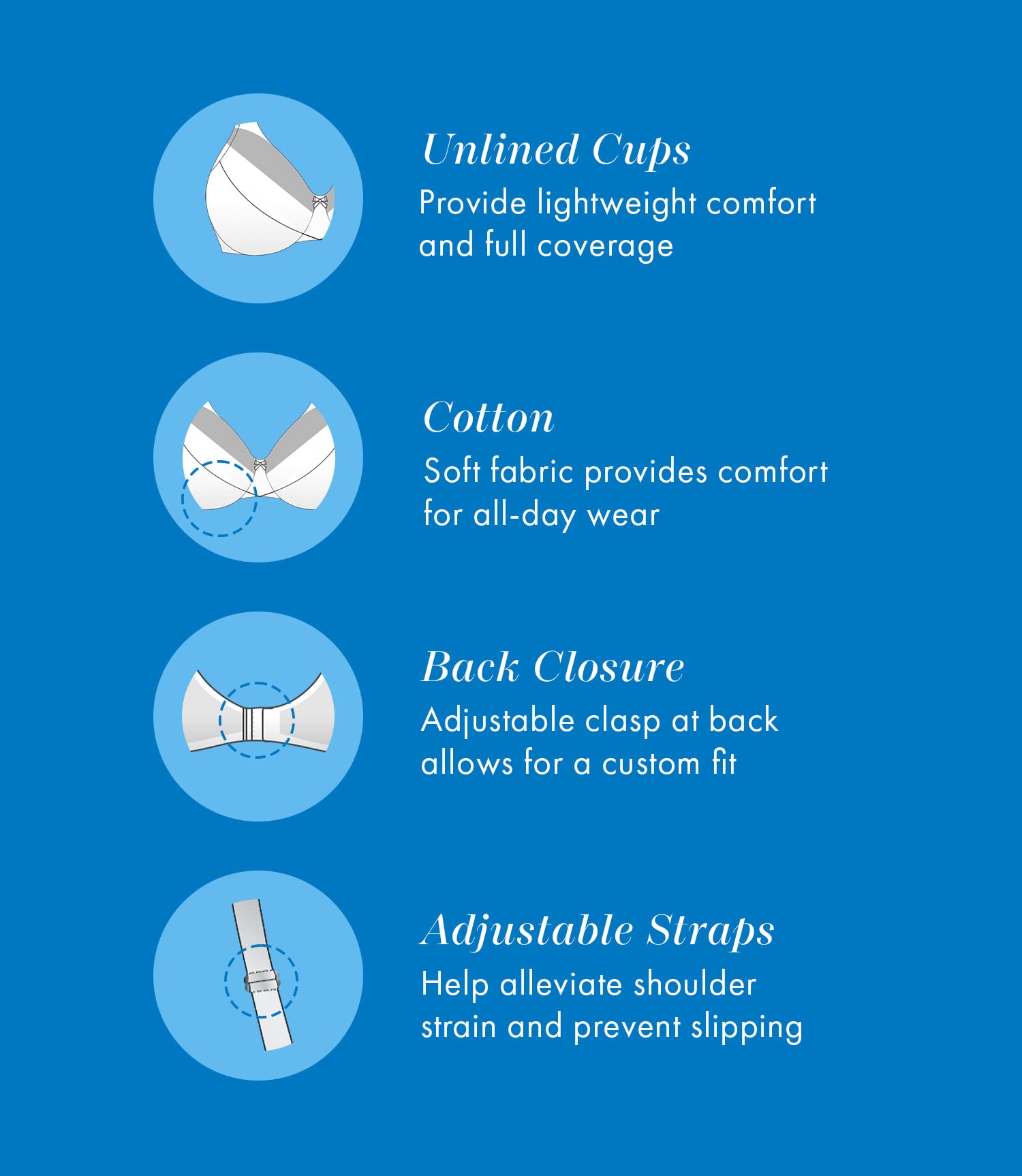 Bestform 5006715 Wireless Cotton Bra - Comfortable Unlined Satin Trim Underwire-Free Bra for Everyday Wear | Perfect for Work, Yoga & Relaxation