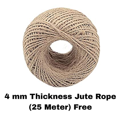 YNK 16-Inch Brown Kraft Paper Roll - 4mm Thickness for Wall Art, Painting, Drawing & Wrapping | Kids Easel Paper | Includes Free 25-Meter Jute Rope (10 Meters) - Perfect for DIY Crafts, Classroom Projects & Gift Wrapping
