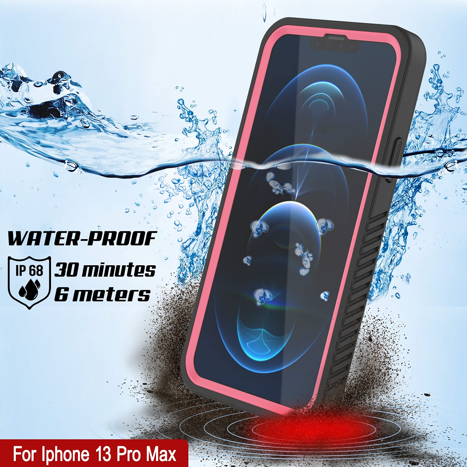 **Punkcase Extreme Series Slim Fit Waterproof Shockproof Snowproof iPhone 13 Pro Max Case (6.7