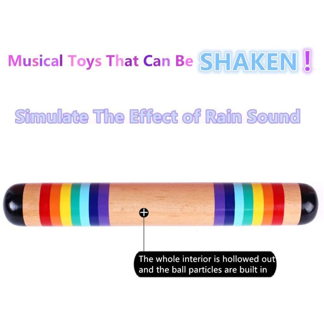 Green Thumb Rainmaker Musical Toy - Wooden Rain Stick for Kids, Babies & Toddlers - Perfect for Sensory Play, Music Education & Relaxation
