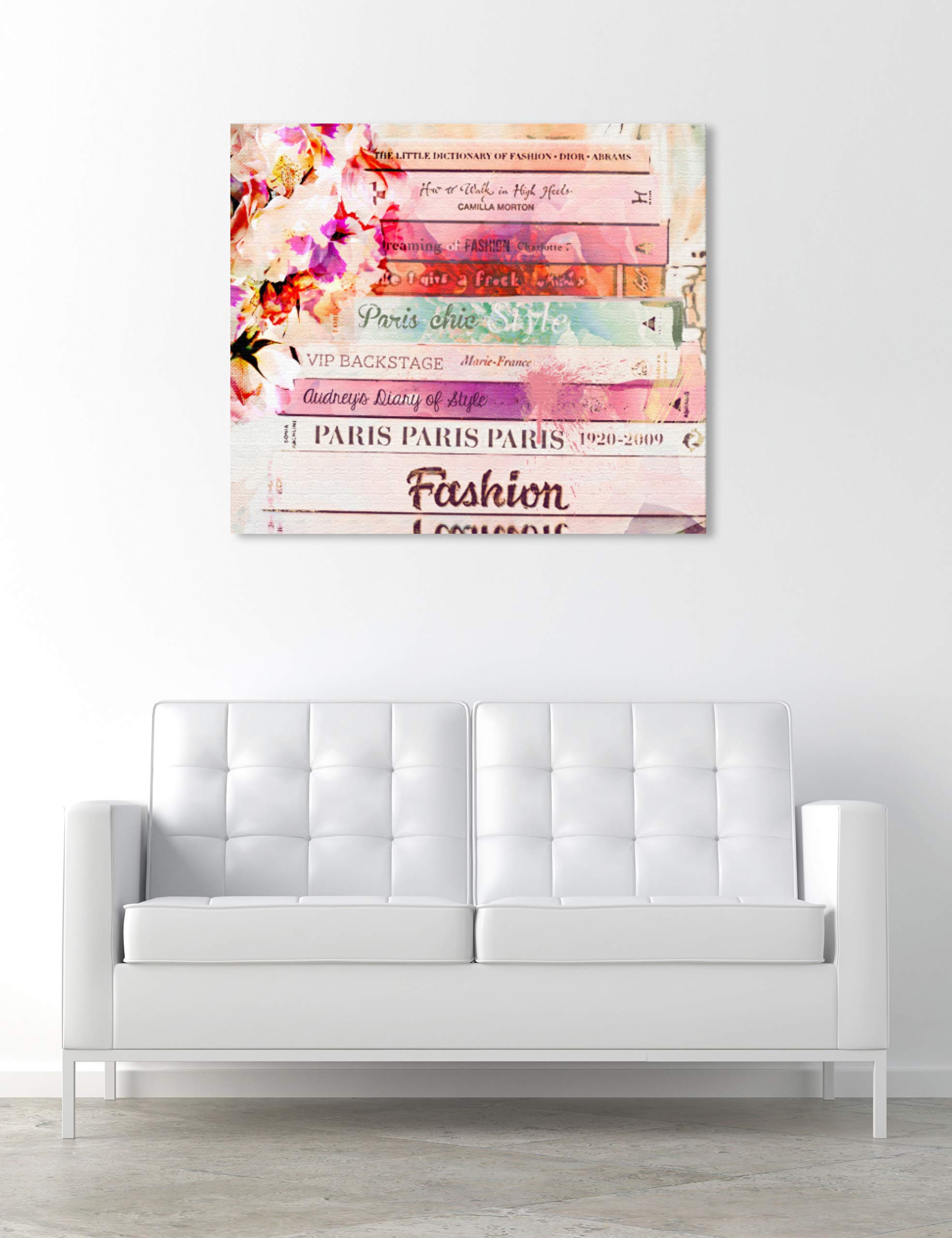 Oliver Gal Artist Co. Spring Romantic Books Wall Art Canvas Prints - Fashion & Glam Home Décor for Living Room, Bedroom & Office Decorations