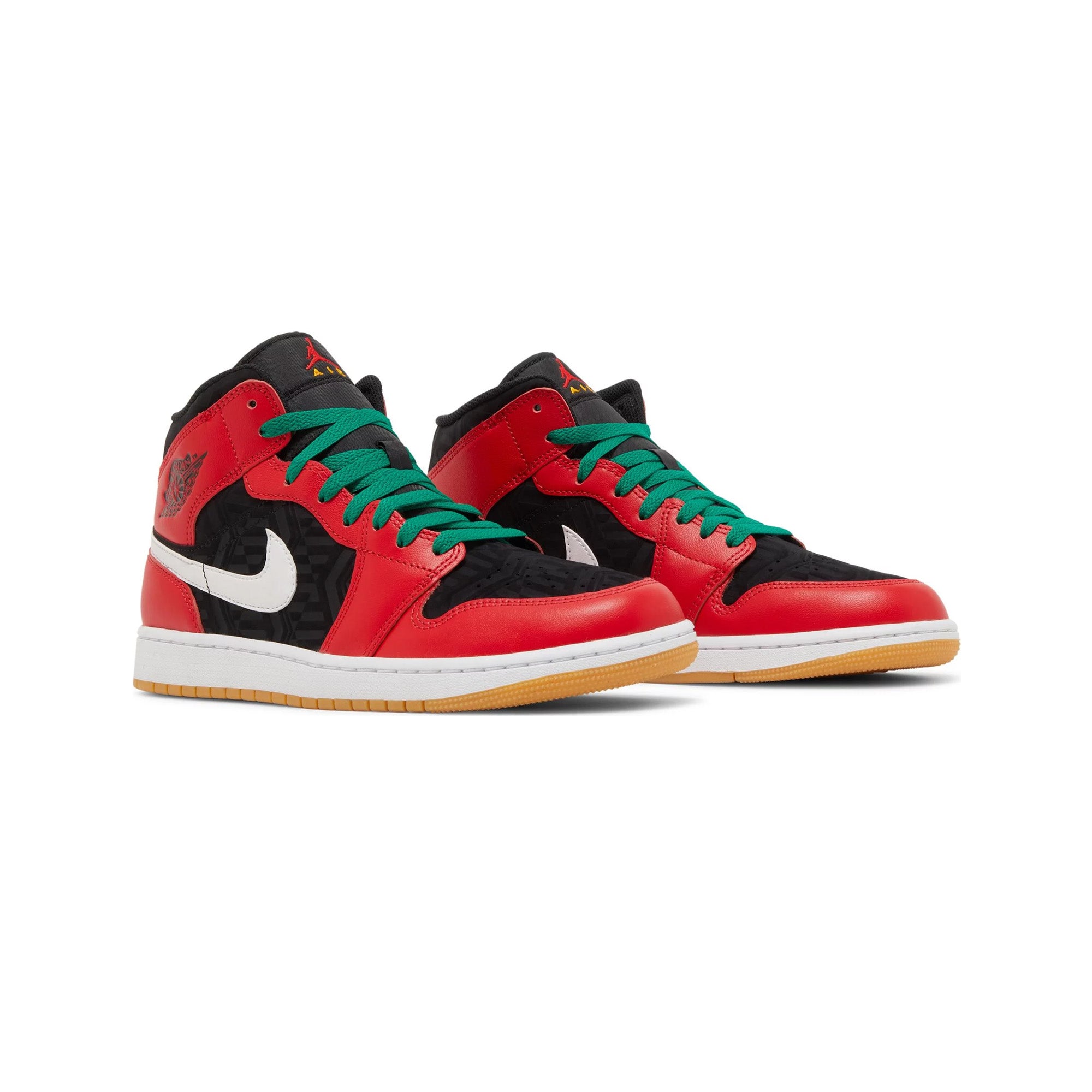 Air Jordan 1 Mid SE 'Christmas' Sneakers (2022) - Men's Basketball Shoes for Holiday Gifts & Winter Streetwear Fashion