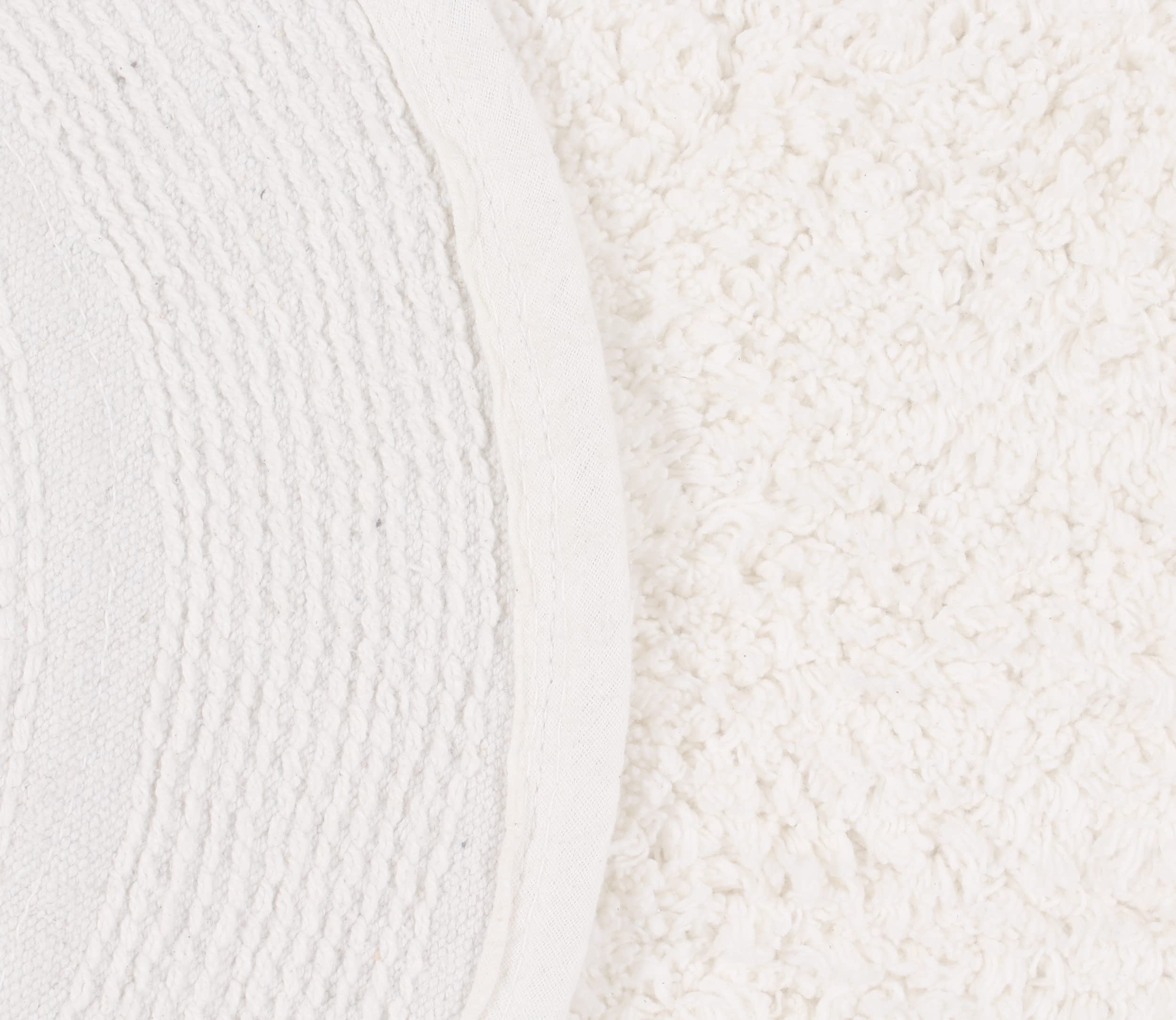 Premium 100% Cotton Double Ruffle Bathroom Rug Set - Ultra Soft & Absorbent Non-Slip Bath Mat, Washable Kitchen & Bath Floor Mat (24