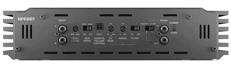 Hertz HP 6001 SPL Show D Class Mono Amplifier with Crossover - High Power Car Audio Amp for Bass Boost & Sound System Upgrade | Perfect for Car Audio Competitions & Custom Installations