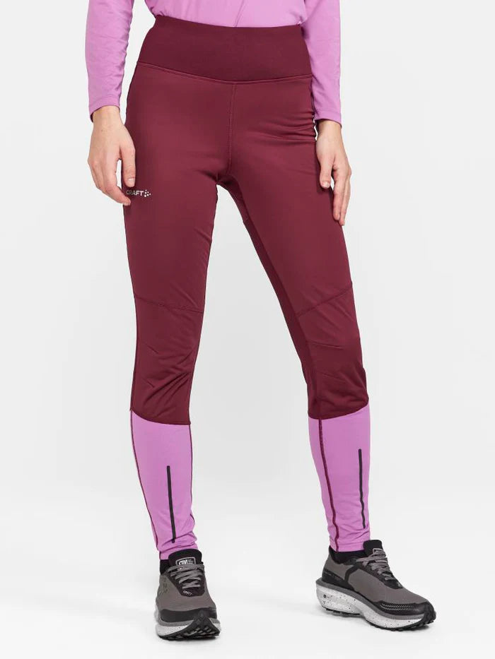 Women's Craft ADV Essence Windproof Running Tights - High-Performance Cold Weather Leggings for Outdoor Jogging & Training