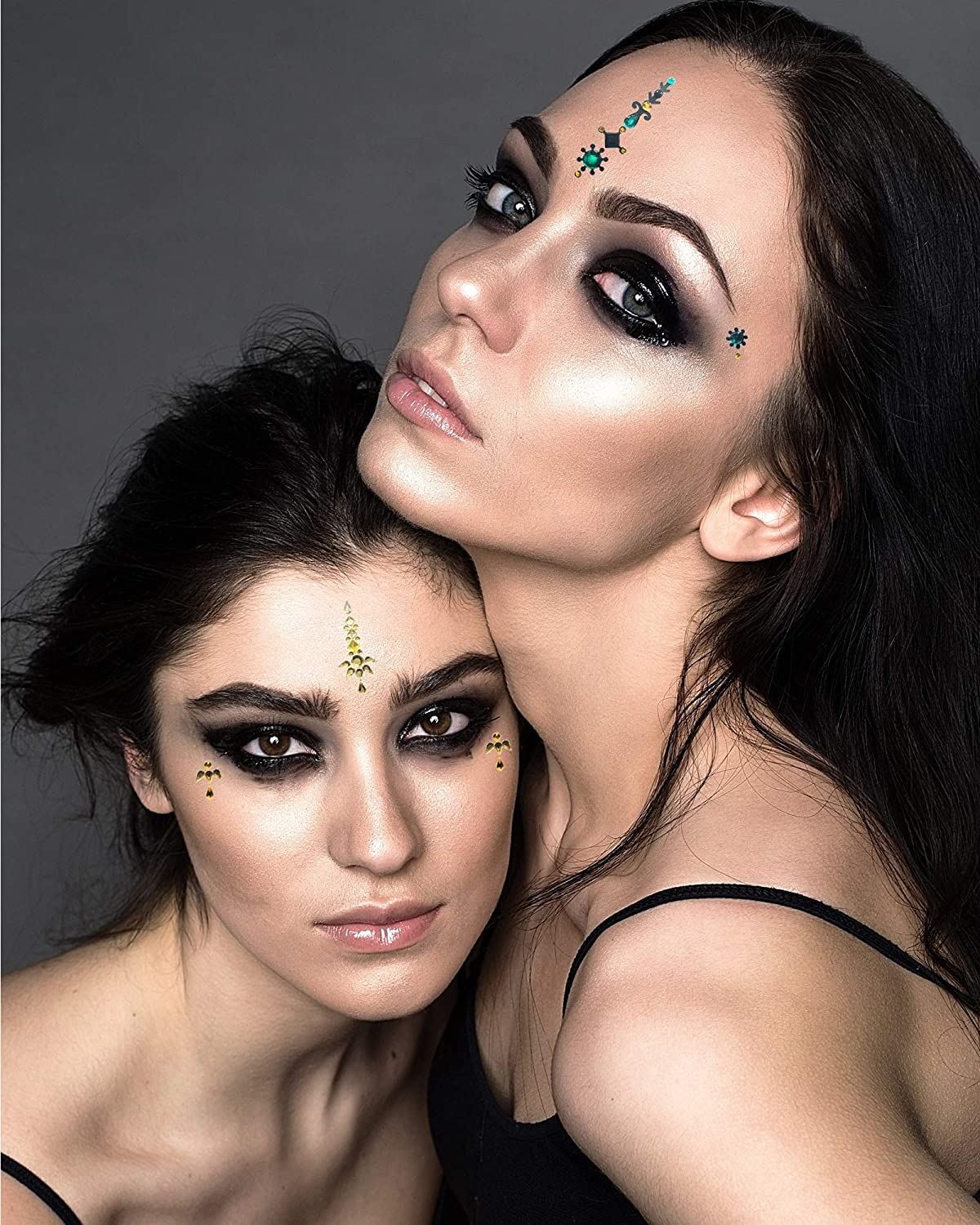 Comet Busters Face Gems - Sparkling Eye Jewels for Rave & Festival Makeup | Self-Adhesive Face Rhinestones & Bindi Eye Decorations (JEWEYE001-2) | Perfect for Costume Parties, Halloween & Cosplay