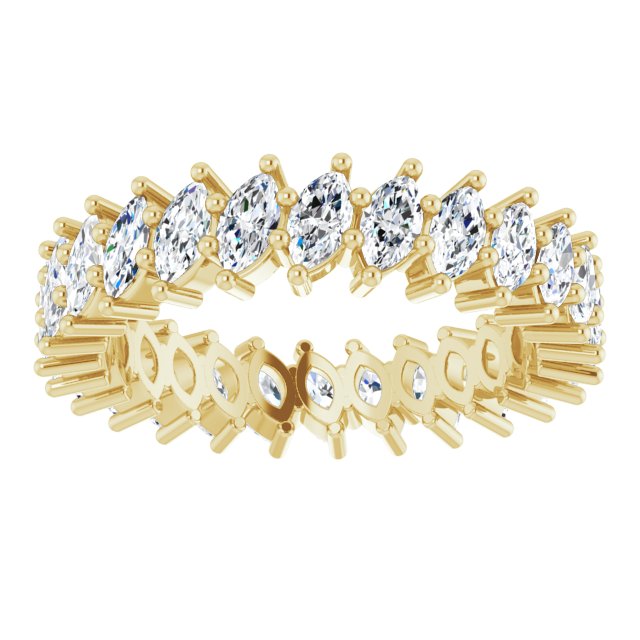 3.12 Carat Marquise Cut Diamond Eternity Band for Women - Wedding, Engagement, Anniversary Jewelry Gift - Perfect for Bridal, Party & Special Occasions