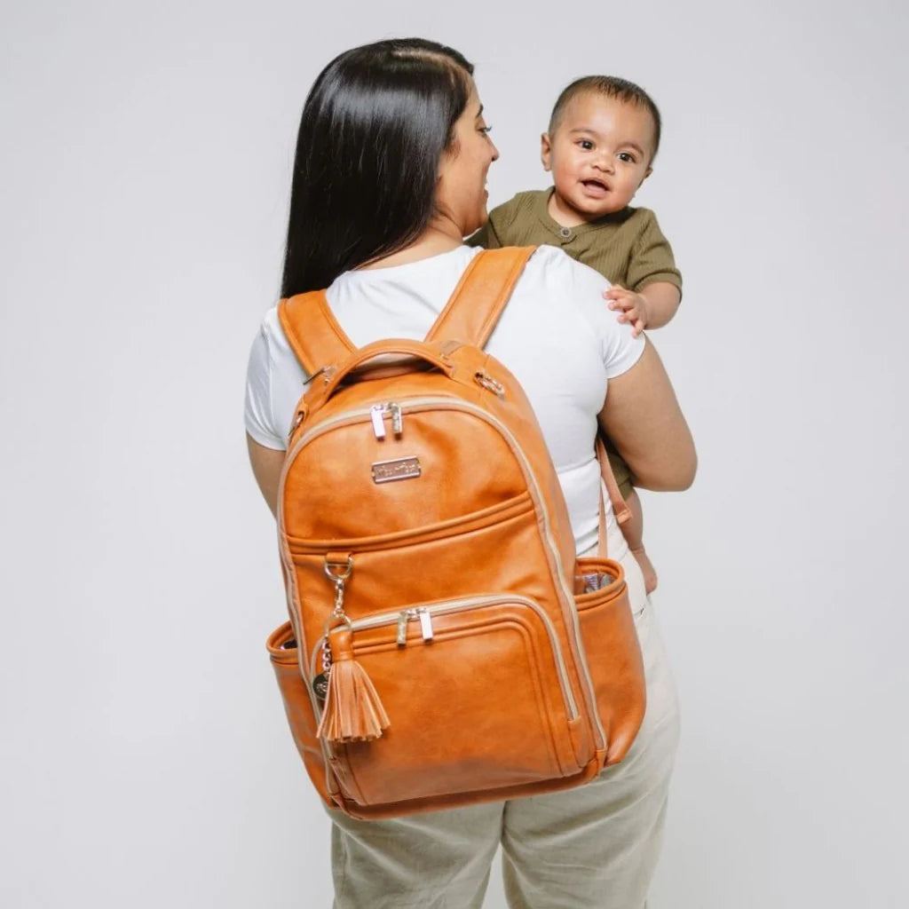 Itzy Ritzy Boss Plus Large Diaper Bag Backpack - Stylish & Spacious Baby Essentials Organizer for Moms on the Go | Perfect for Travel, Daycare & Family Outings
