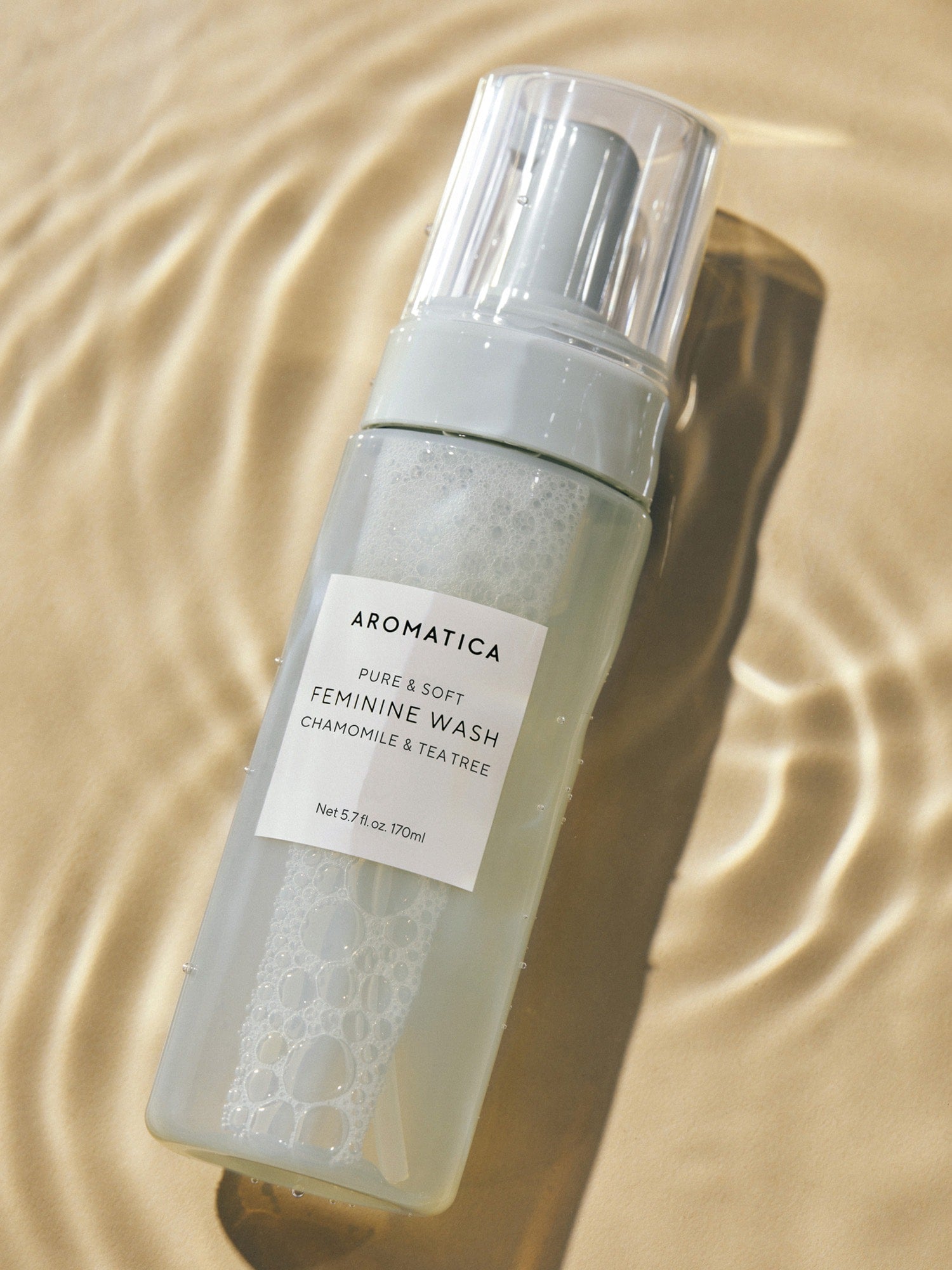 AROMATICA Pure & Soft Feminine Wash 170ml - Chamomile & Tea Tree Formula for Gentle Intimate Care | pH Balanced & Natural Ingredients | Ideal for Daily Hygiene & Sensitive Skin