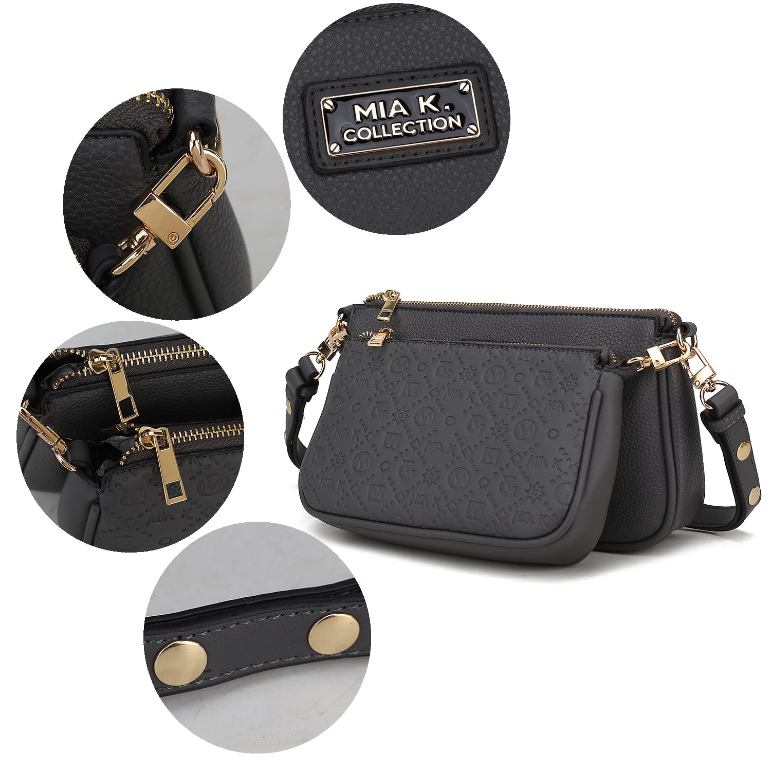 MKF Collection Women's Shoulder Bag - Stylish Crossbody Purse with Top Handle for Everyday Use | Perfect for Work, Travel, and Casual Outings