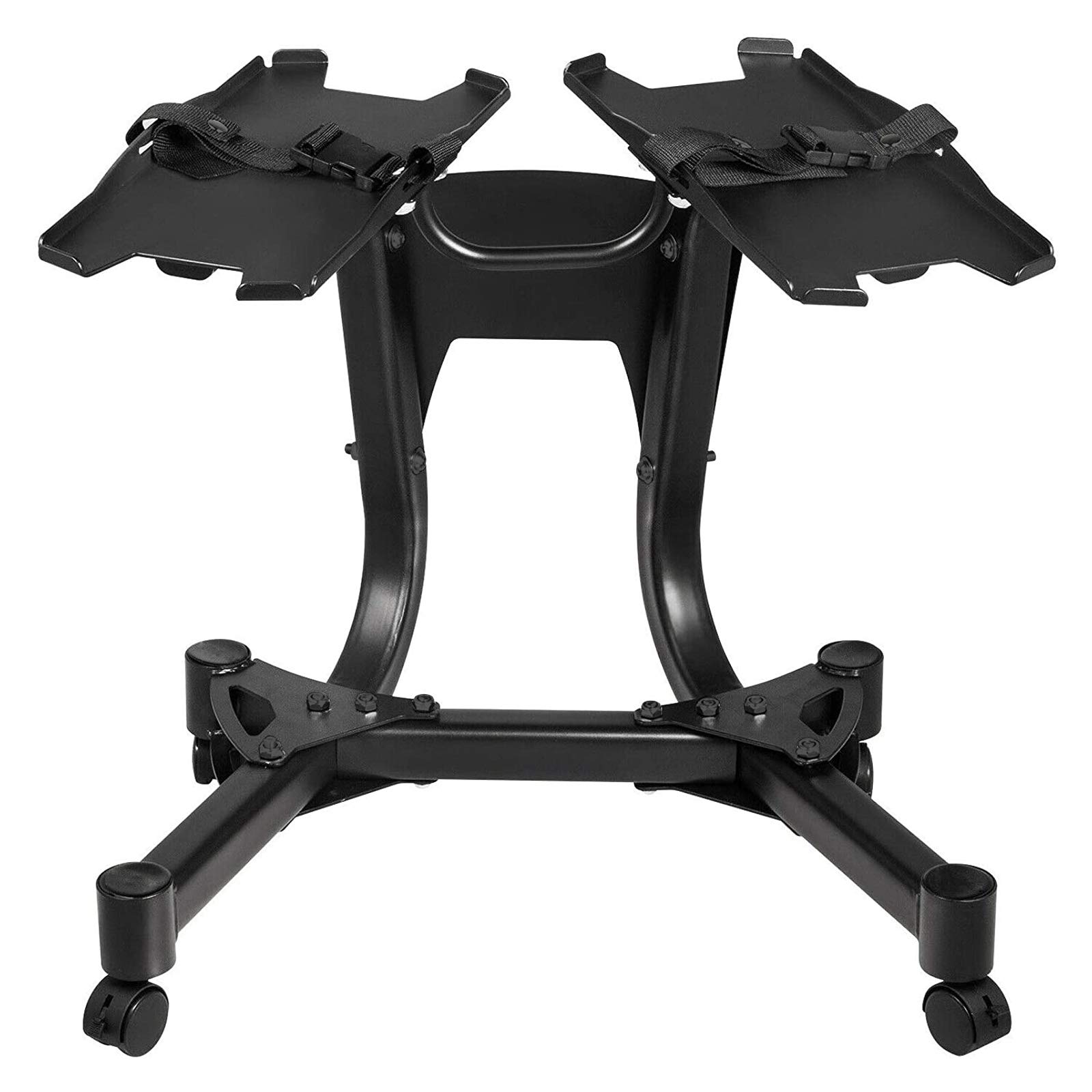 Heavy Duty Adjustable Dumbbell Stand - 330LBS Capacity Metal Dumbbell Rack Holder for Home Gym Equipment Storage (Stand Only) - Perfect for Weight Training & Space Saving Workout Organization