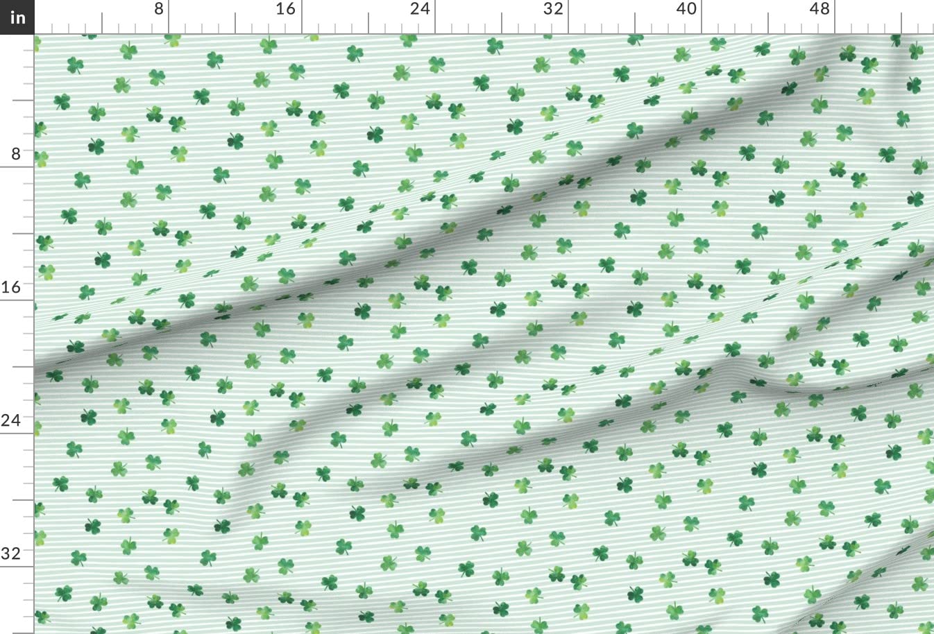Shamrock Mint Stripes St. Patrick's Day Green Clover Printed Minky Fabric by The Yard - Irish-Themed Soft Plush Material for Sewing Baby Blankets, Quilt Backing & DIY Crafts | Perfect for Holiday Decor, Nursery Projects & Home Accessories