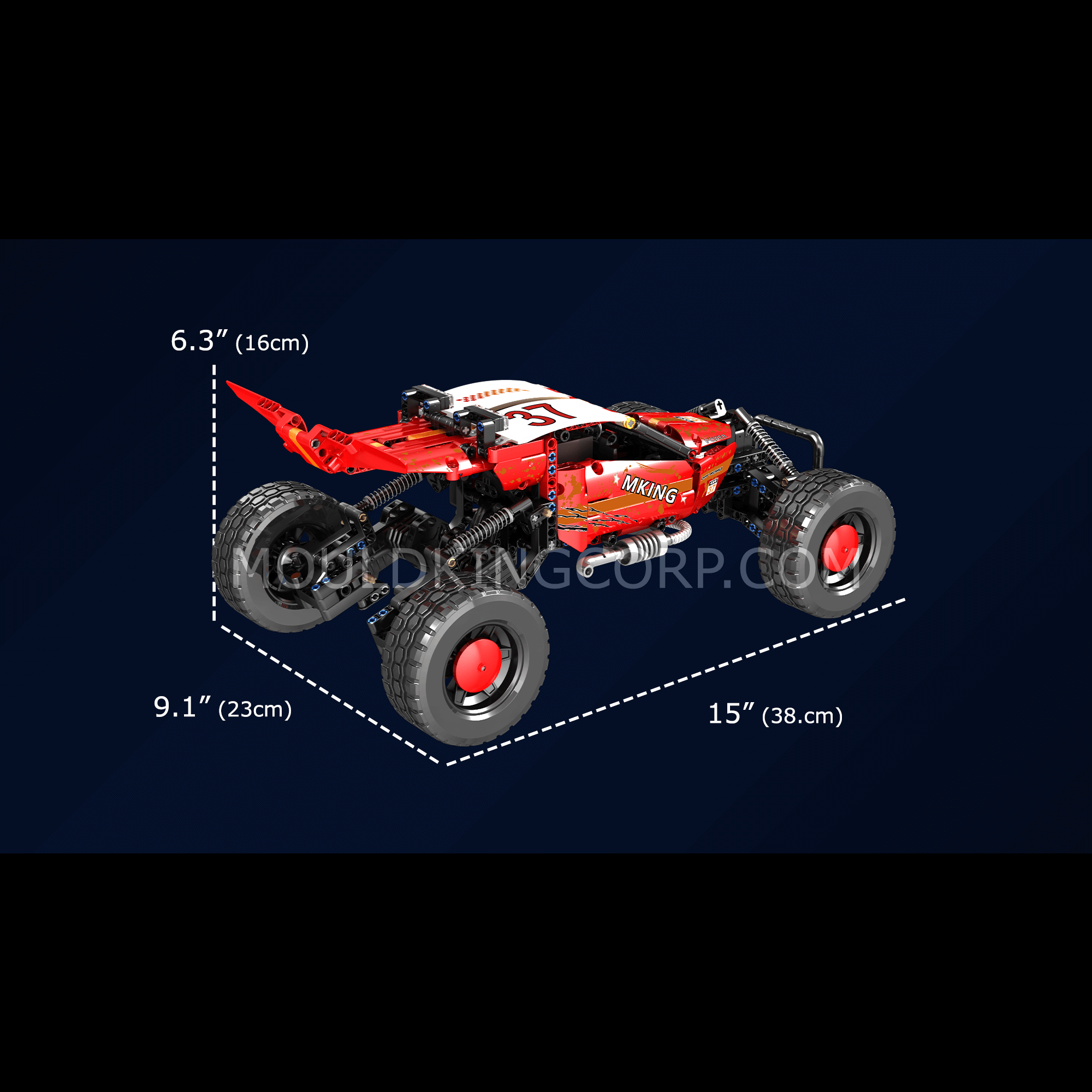 MOULD KING 18019B Hurricane Graffiti Buggy Remote Control Car Building Kit - 708 PCS STEM Toy for Kids & Adults | Perfect for Racing, Collecting & Creative Play