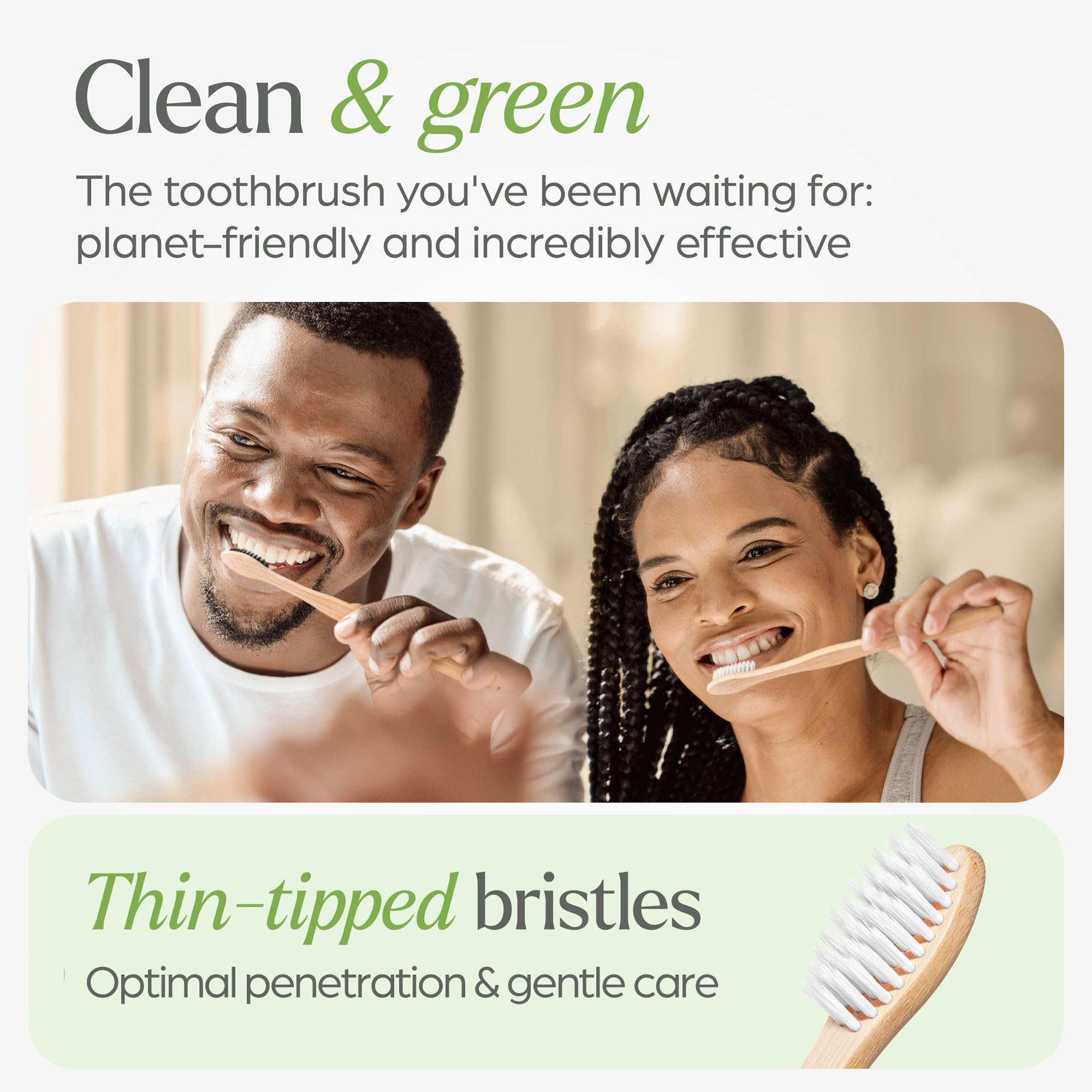 Eco-Friendly Bamboo Toothbrushes 10 Pack - BPA Free Soft Bristles for Adults & Kids, Biodegradable Natural Wooden Toothbrush for Sustainable Oral Care - Perfect for Travel, Home & Zero Waste Lifestyle