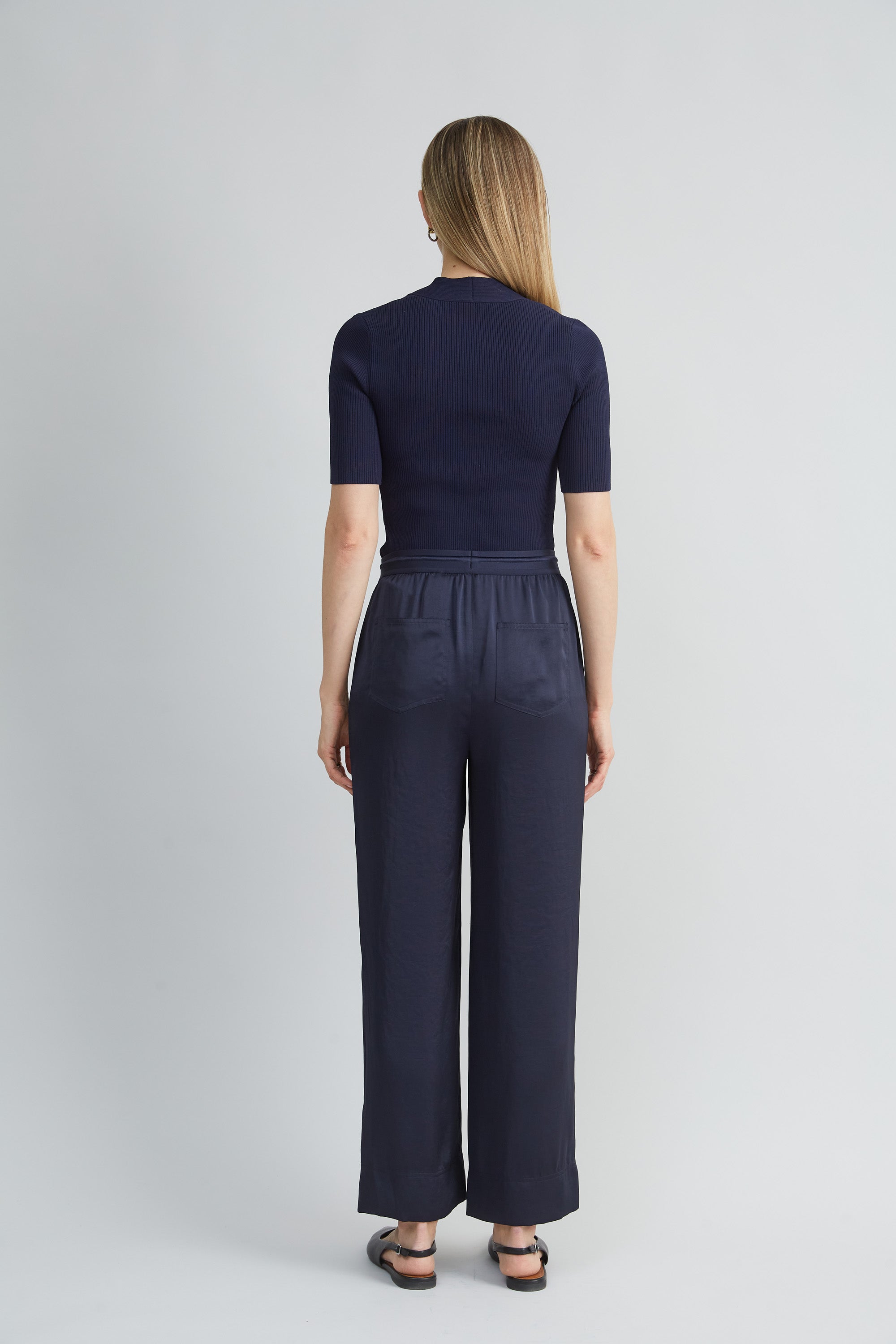 Women's High Waisted Satin Wide Leg Pants - Soft & Flowy Lounge Pants for Work, Yoga & Casual Wear