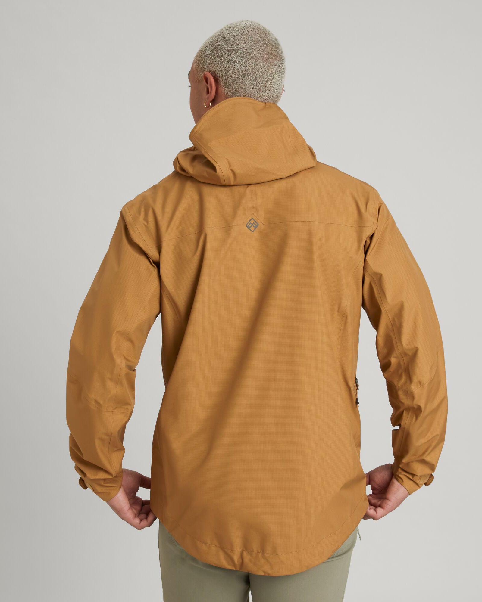 Men's STORM Chaser 3-Layer Waterproof Rain Jacket - Windproof & Breathable Outdoor Shell (Golden Oak) | Perfect for Hiking, Camping & Everyday Wear