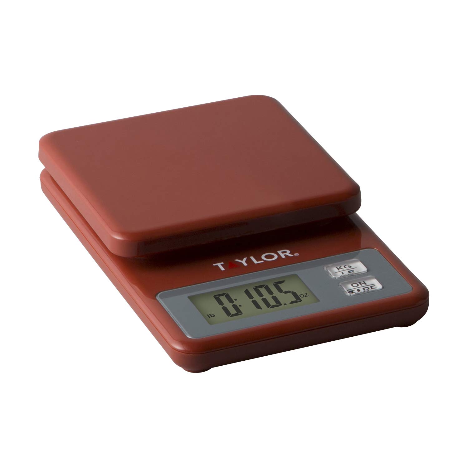 Taylor Precision Products Compact Digital Scale (Red) - Accurate Kitchen & Postal Scale for Cooking, Baking, Shipping - Perfect for Home, Office & Small Business Use
