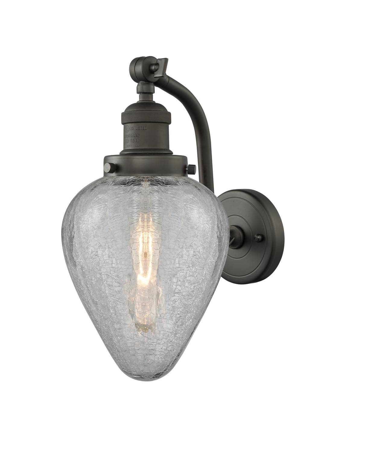 Franklin Restoration Collection Geneseo 1-Light Wall Sconce in Oil Rubbed Bronze - Vintage Style LED Wall Light for Bedroom, Hallway & Entryway Lighting