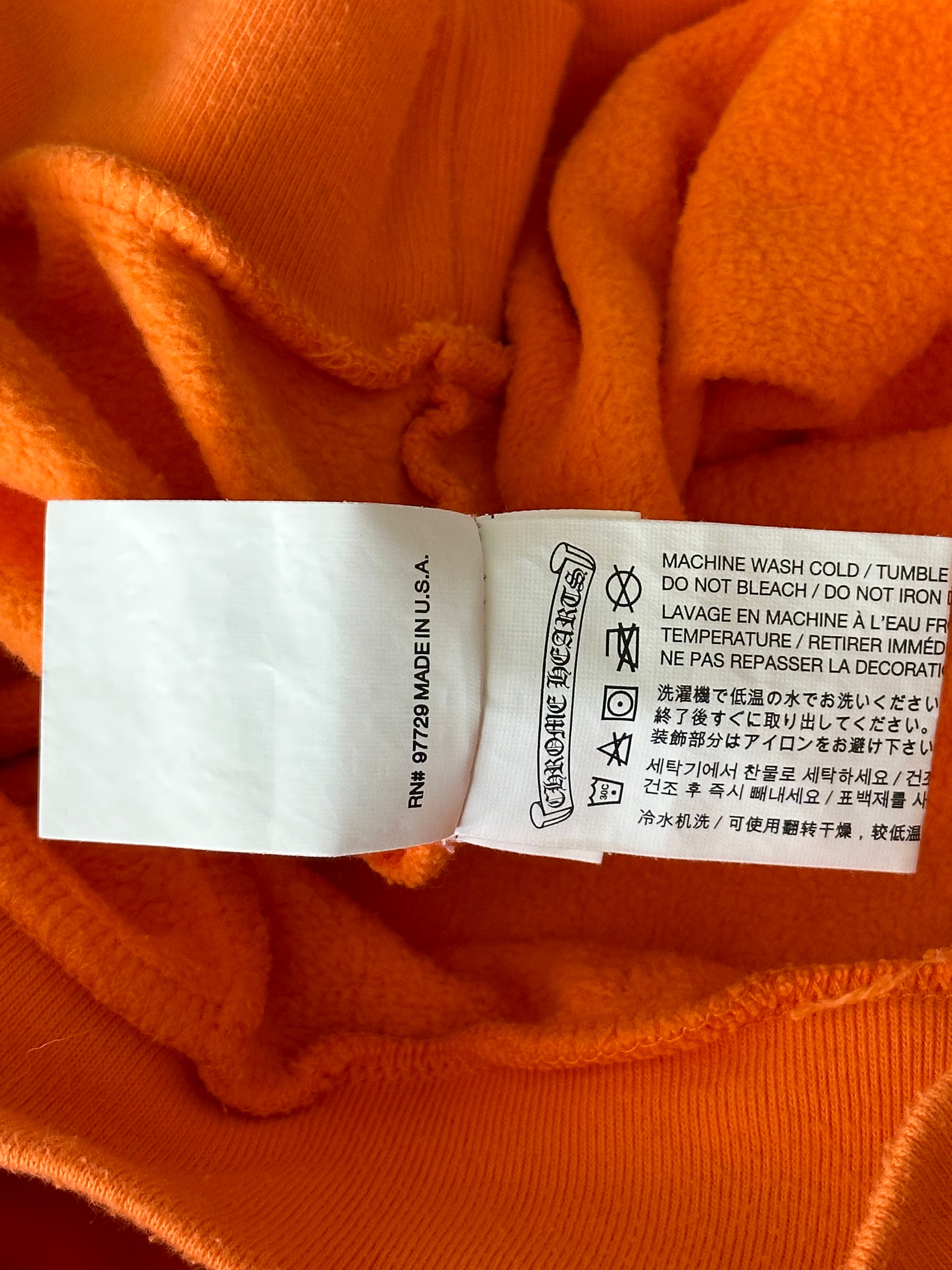 Chrome Hearts Off White Orange & Black Scroll Logo Hoodie - Stylish Streetwear for Men & Women | Perfect for Casual Outfits, Urban Fashion & Everyday Wear