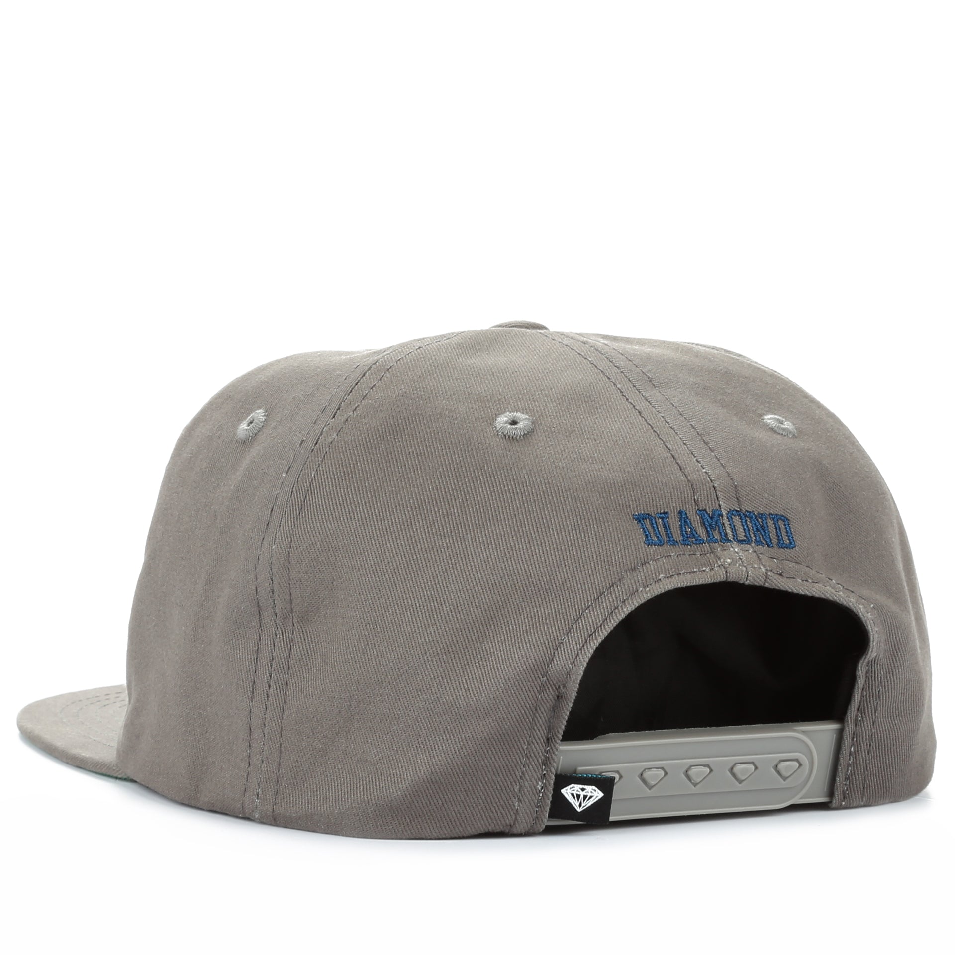 Diamond OG Script Snapback Hat - Grey | Vintage Baseball Cap for Men & Women | Perfect for Streetwear, Hip Hop Fashion & Casual Outfits