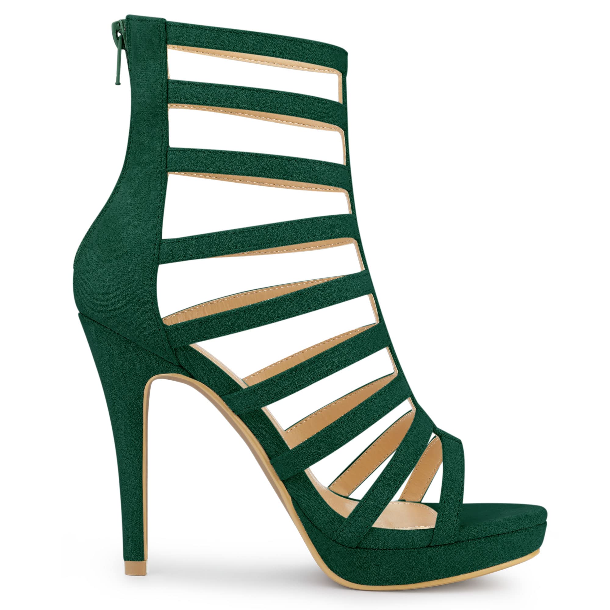 Allegra K Women's Strappy Gladiator Heel Sandals - Stiletto Platform High Heels for Women | Perfect for Parties, Weddings & Night Out