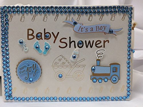 Baby Shower Train Guest Book - Perfect for Carters It's a Boy Theme - Gender Reveal Keepsake Gift for Newborn Boy - Ideal for Baby Showers, Gender Reveal Parties & Nursery Decor