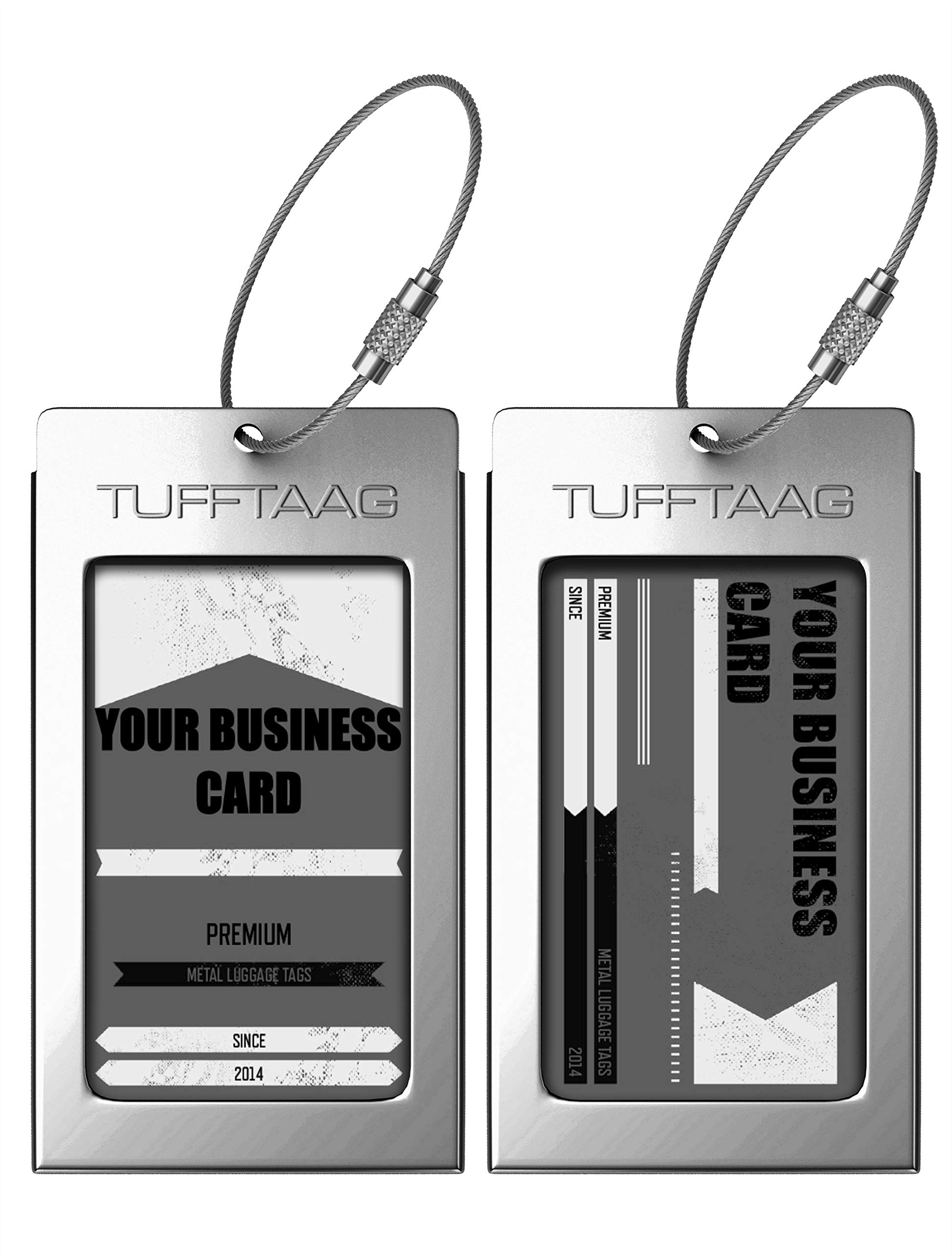 Durable Travel Luggage Tags & Business Card Holder by TUFFTAAG - Waterproof ID Bag Tags for Suitcases, Backpacks, Carry-Ons (Multiple Colors) | Secure, Stylish & Easy Identification for Air Travel, Business Trips & Vacation