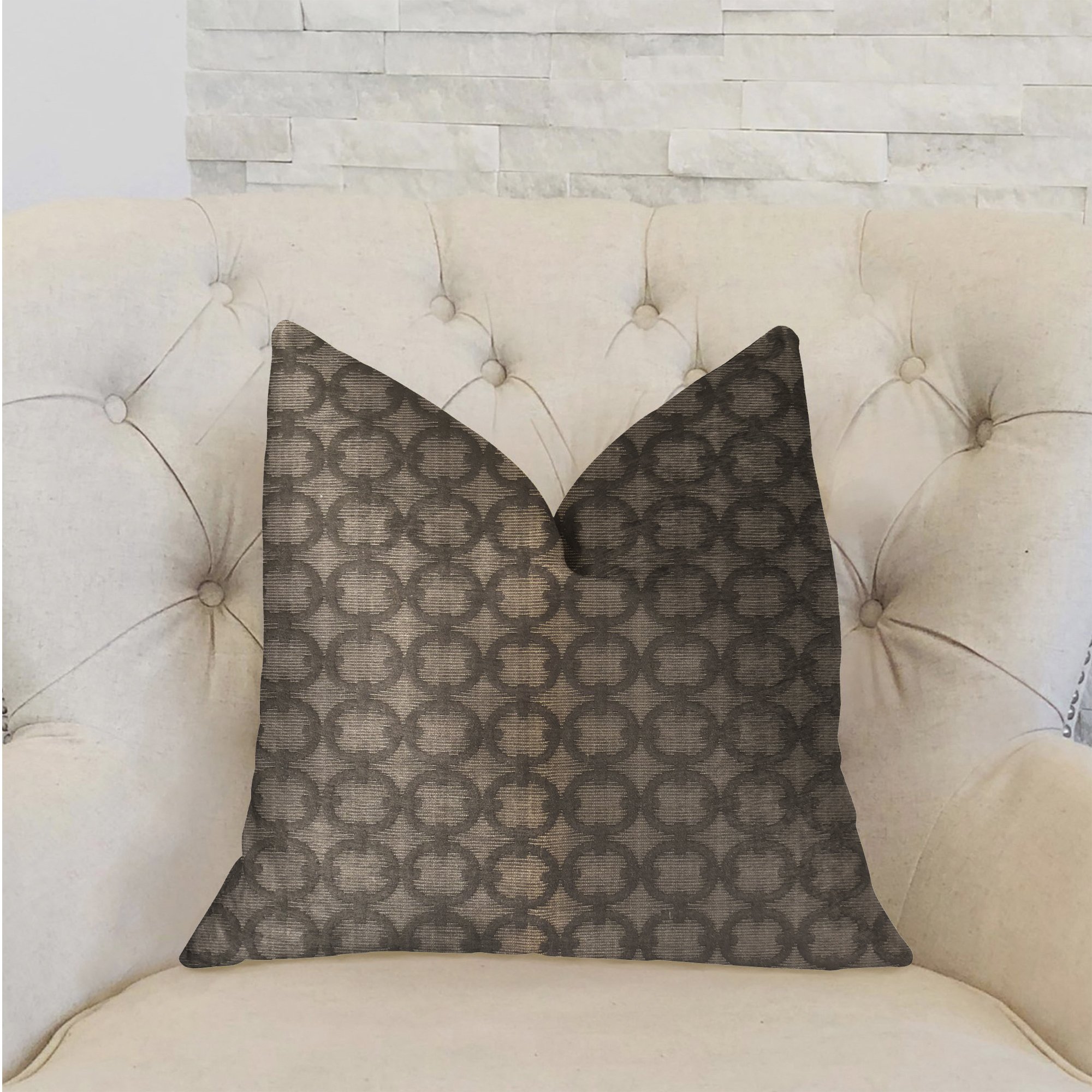 Plutus Cercles Luxury Throw Pillow 12x20 Inches - Decorative Cushion Cover for Sofa, Bed & Living Room - Modern Geometric Design Home Decor Accent Pillow