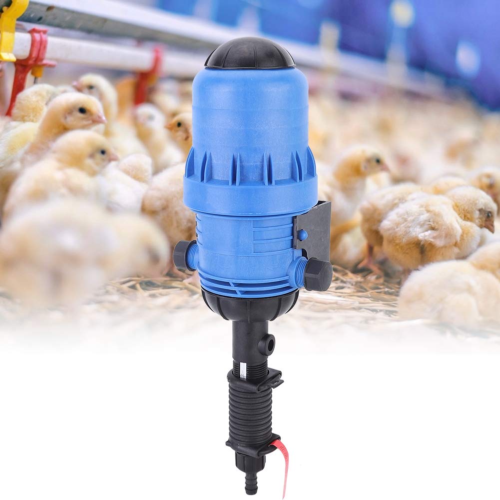 EVTSCAN 0.4%-4% Adjustable Fertilizer Injector - Water Powered Chemical Liquid Doser Dispenser 20L/H to 2500L/H - Drip Irrigation System for Garden, Greenhouse & Industrial Use - Perfect for Agriculture, Hydroponics & Livestock Water Treatment