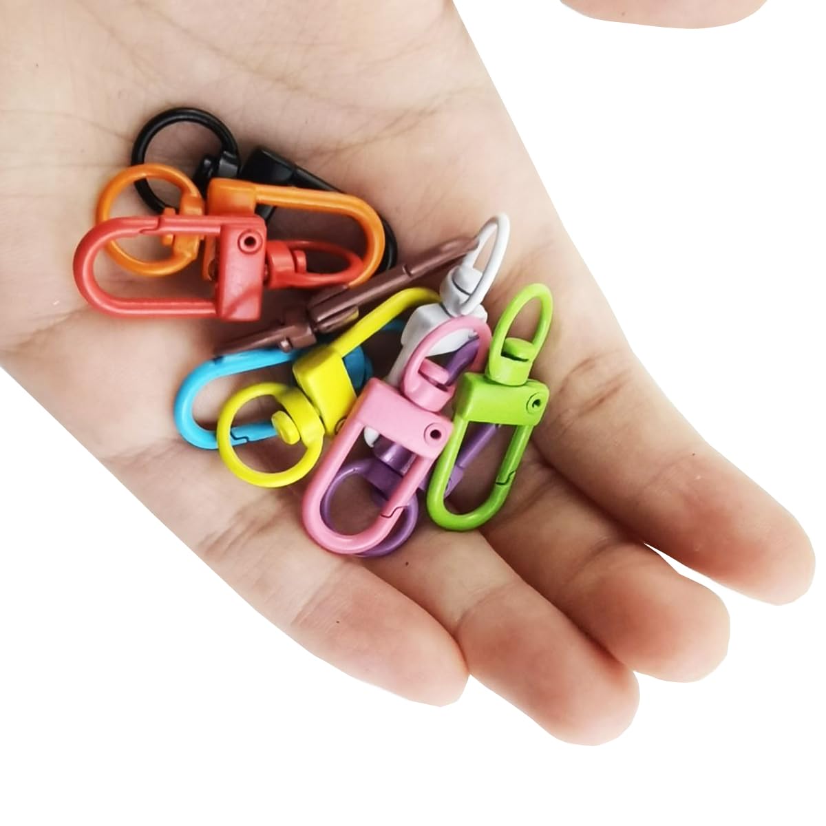 Colorful Metal Lobster Claw Clasps 50PCS - DIY Jewelry Making & Keychains for Bags