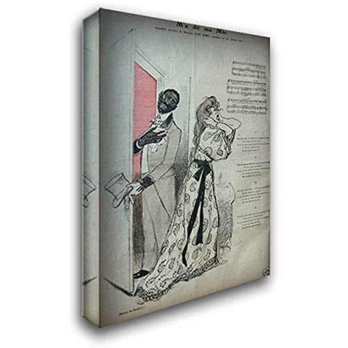 Theophile Steinlen 18x24 Gallery Wrapped Canvas Art - Ma Dit Ma Mie Wall Decor for Living Room, Bedroom & Office - Premium Stretched Canvas Painting for Home & Office Decor