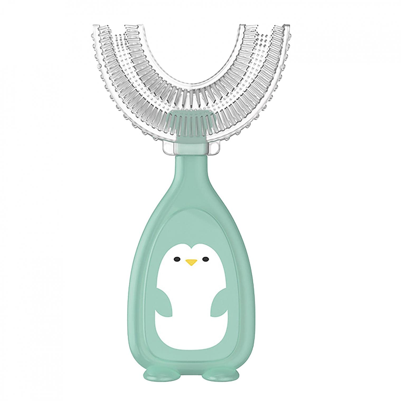 ZITIANY Kids U-Shape Toothbrush with Food-Grade Soft Silicone Bristles - 360° Teeth Cleaning & Whitening Massage for Toddlers & Children - Perfect for Gentle Brushing at Home, Travel & School