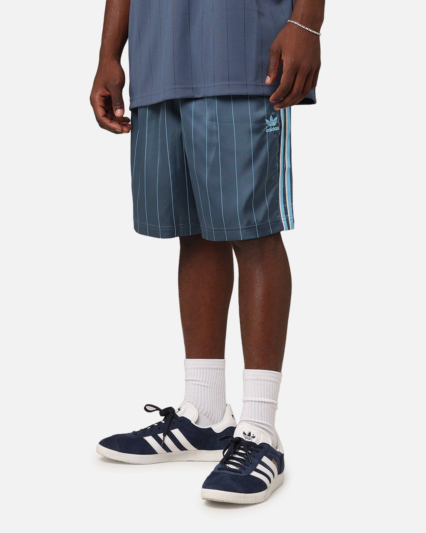 Adidas Pinstripe Sprinter Shorts - Men's Athletic Running Shorts with Side Pockets - Perfect for Gym, Jogging & Casual Wear
