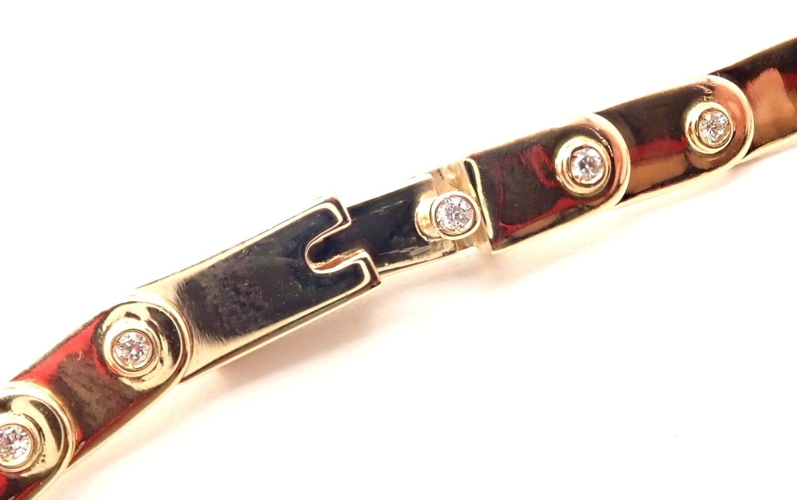 Authentic Gucci 18k Yellow Gold Diamond Tennis Necklace - Luxury Women's Jewelry for Parties, Weddings & Special Occasions