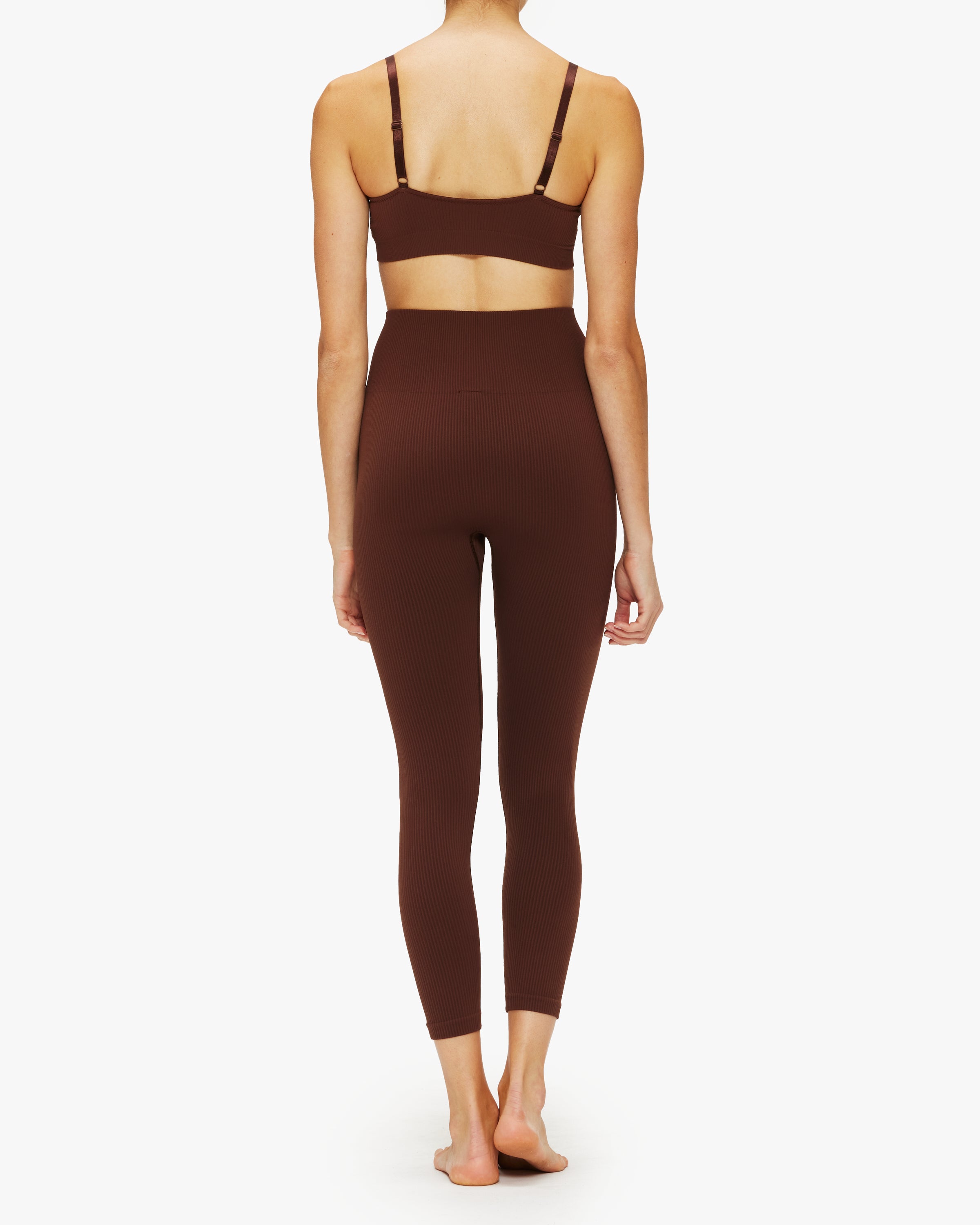 Saisei Ribbed Plunge Bralette - Wireless Comfort Bra for Women, Seamless Soft Stretchy Lingerie - Perfect for Yoga, Lounge & Everyday Wear