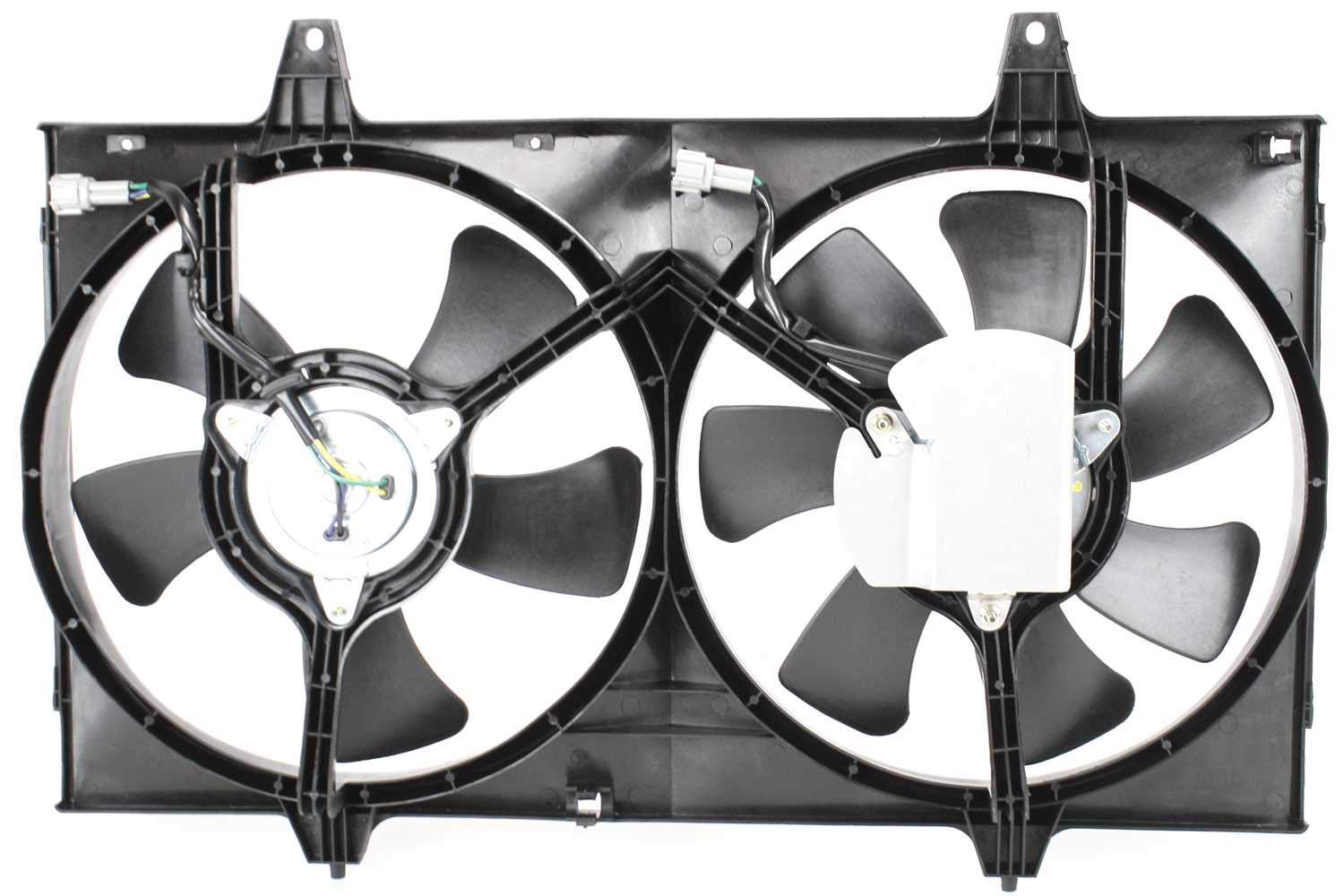 Go-Parts - Replacement Radiator Fan Assembly for 1995-1999 Nissan Maxima (Fits 1997 & 1998 Models) | Dual Fan Cooling System | Perfect for Engine Overheating Prevention & Summer Driving