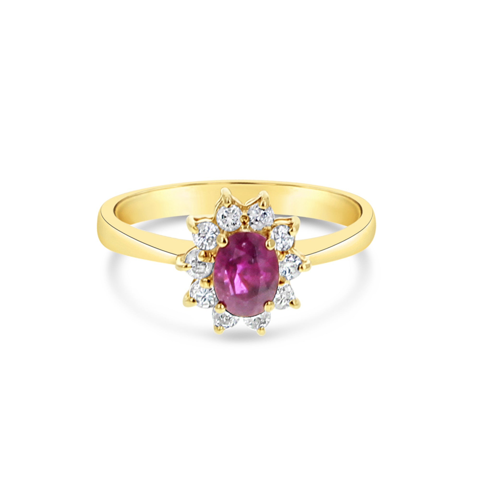 Exquisite Ruby Diamond Halo Engagement Ring for Women - Vintage Inspired Wedding Band, Anniversary Gift for Her - Perfect for Proposals, Valentine's Day & Special Occasions