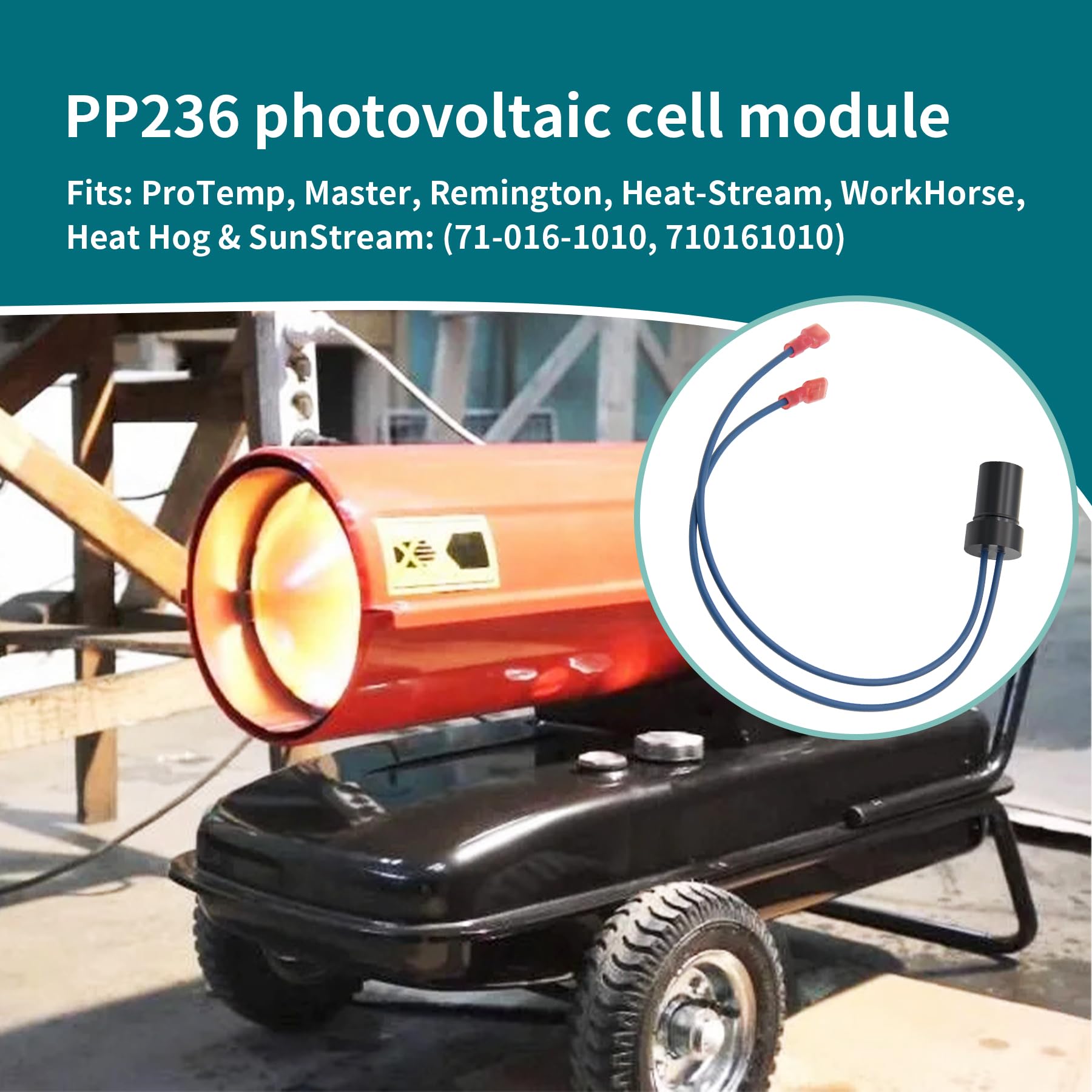 Reddy Heater PP236 Photocell Replacement Part - Compatible with Remington Master & Knipco Heaters (M16656-24) - Perfect for Garage, Workshop & Outdoor Heating