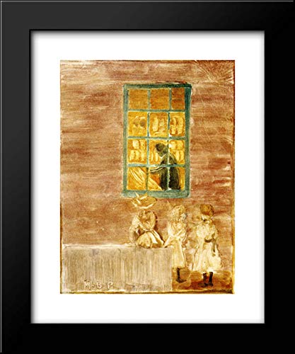 Maurice Prendergast Framed Art Print - Shadow (Children by a Window) 20x24 Inch - Vintage Wall Decor for Living Room, Bedroom & Office