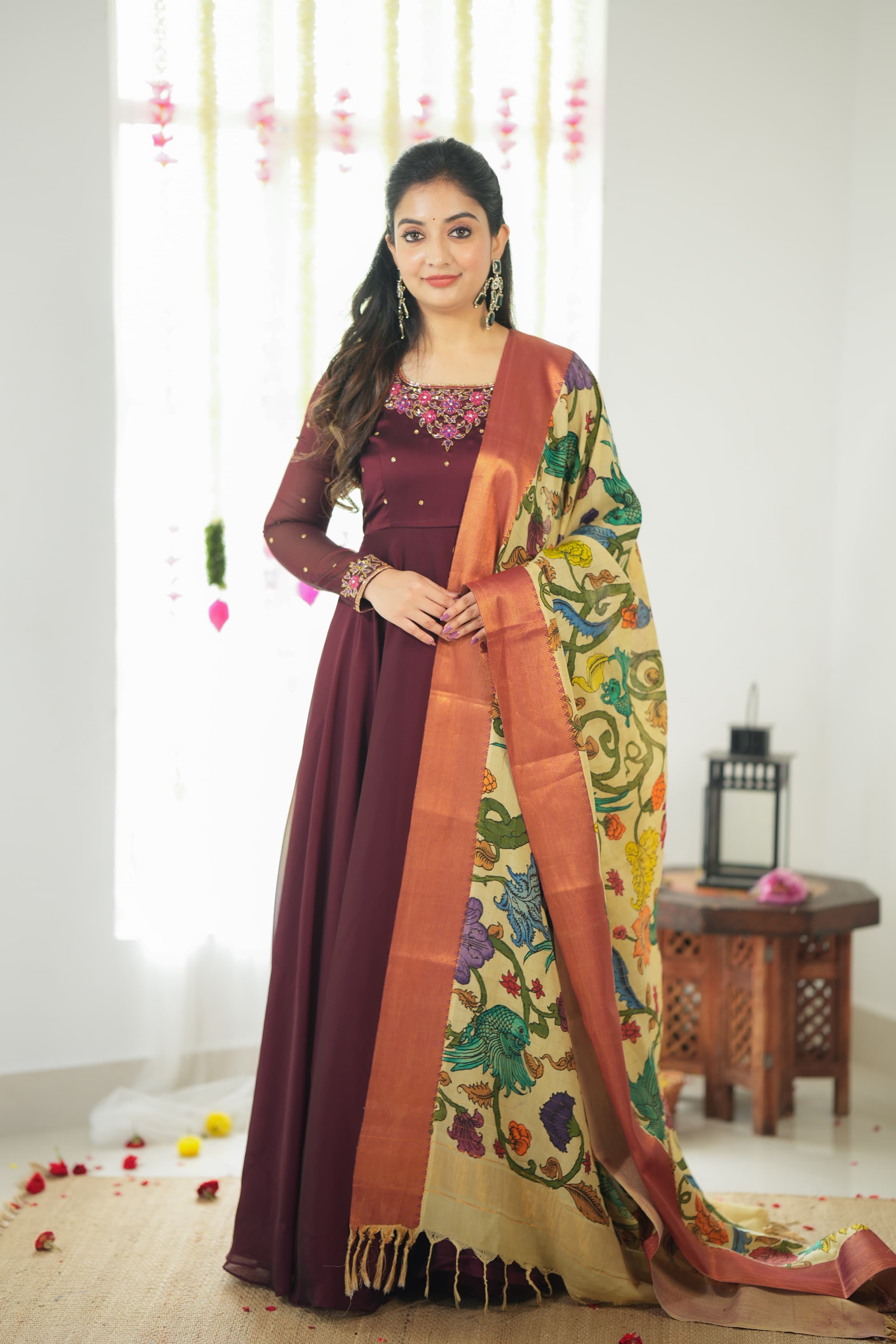 DD594 Meera Designer Anarkali Suit with Georgette Dupatta - Elegant Indian Ethnic Wear for Women, Perfect for Weddings, Parties & Festive Occasions