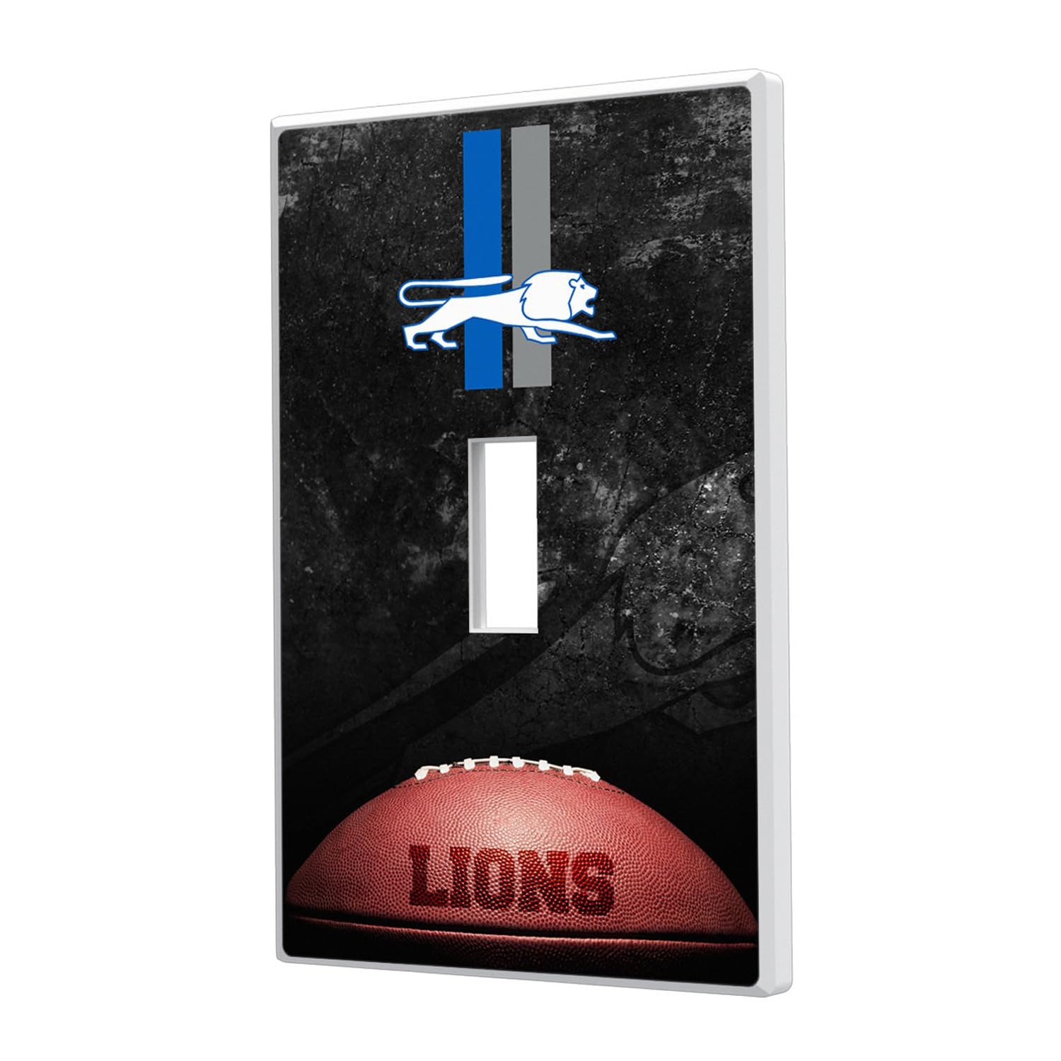 Detroit Lions NFL Team Logo Light Switch Cover - Single Toggle Decorative Wall Plate for Home, Office, and Game Room Decor