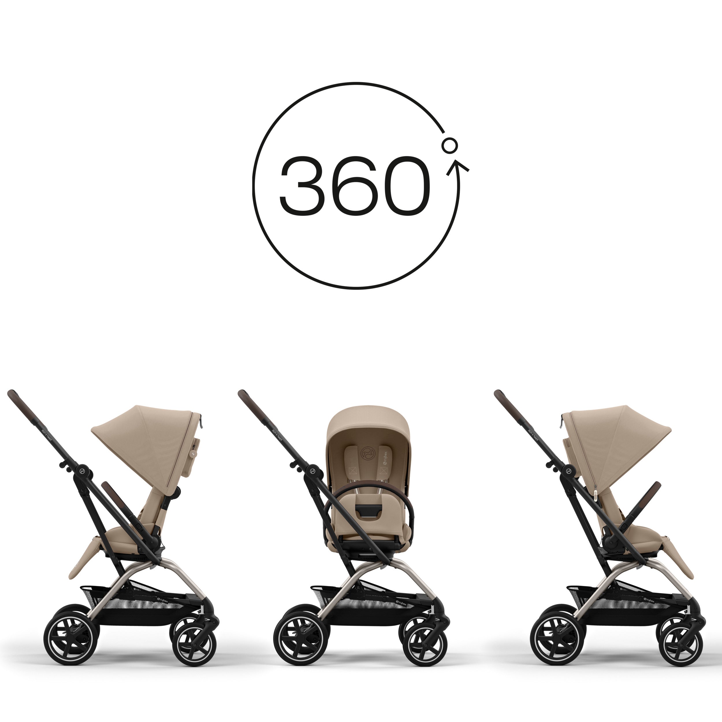 Cybex Gold Eezy S Twist+ 2 Stroller - Lightweight Compact Travel Stroller with One-Hand Fold, Reversible Seat & Sun Canopy - Perfect for Air Travel, Shopping & City Walks