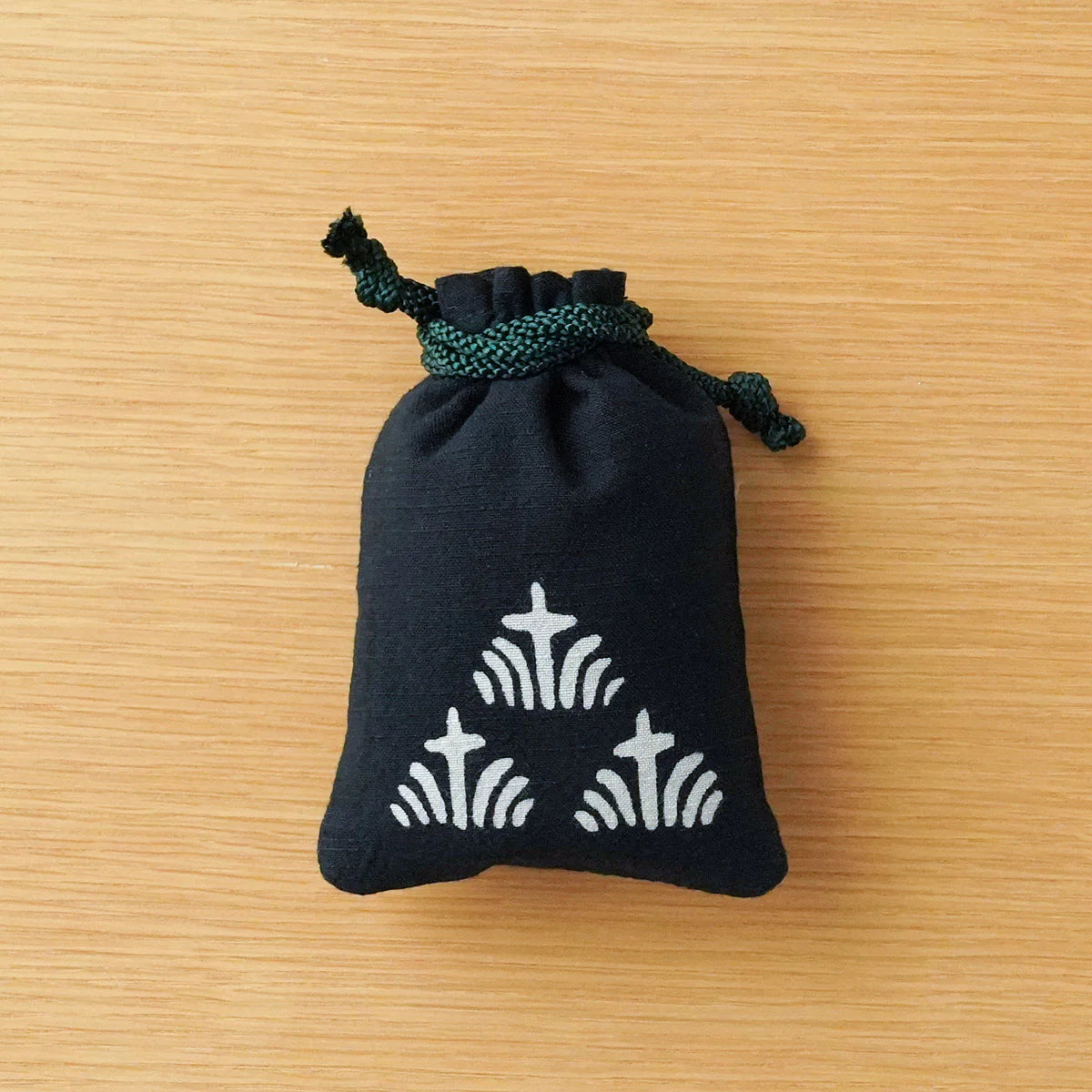 Katazome Small Talisman Bag | Sweet Flag Drawstring Pouch | Japanese Traditional Craft Bag for Good Luck Charms & Spiritual Protection | Perfect for Travel, Home Blessings & Gift Giving